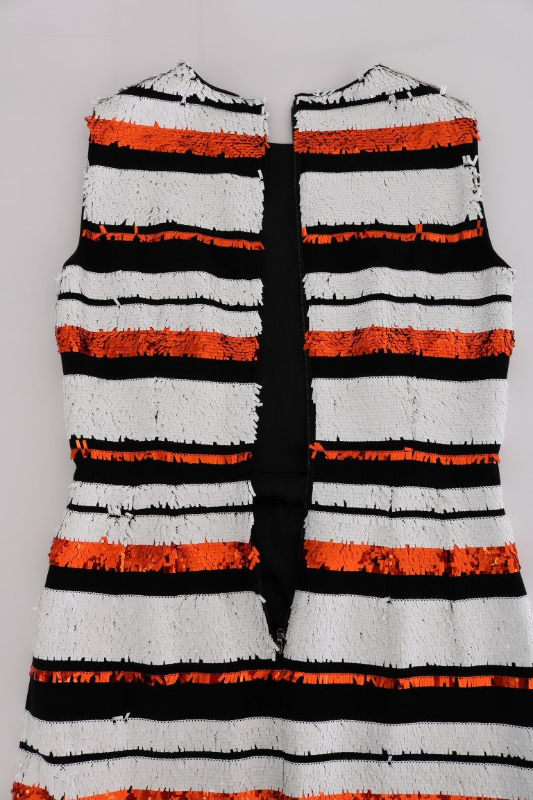 Dolce & Gabbana multicoloured striped, sequined stretch dress-6