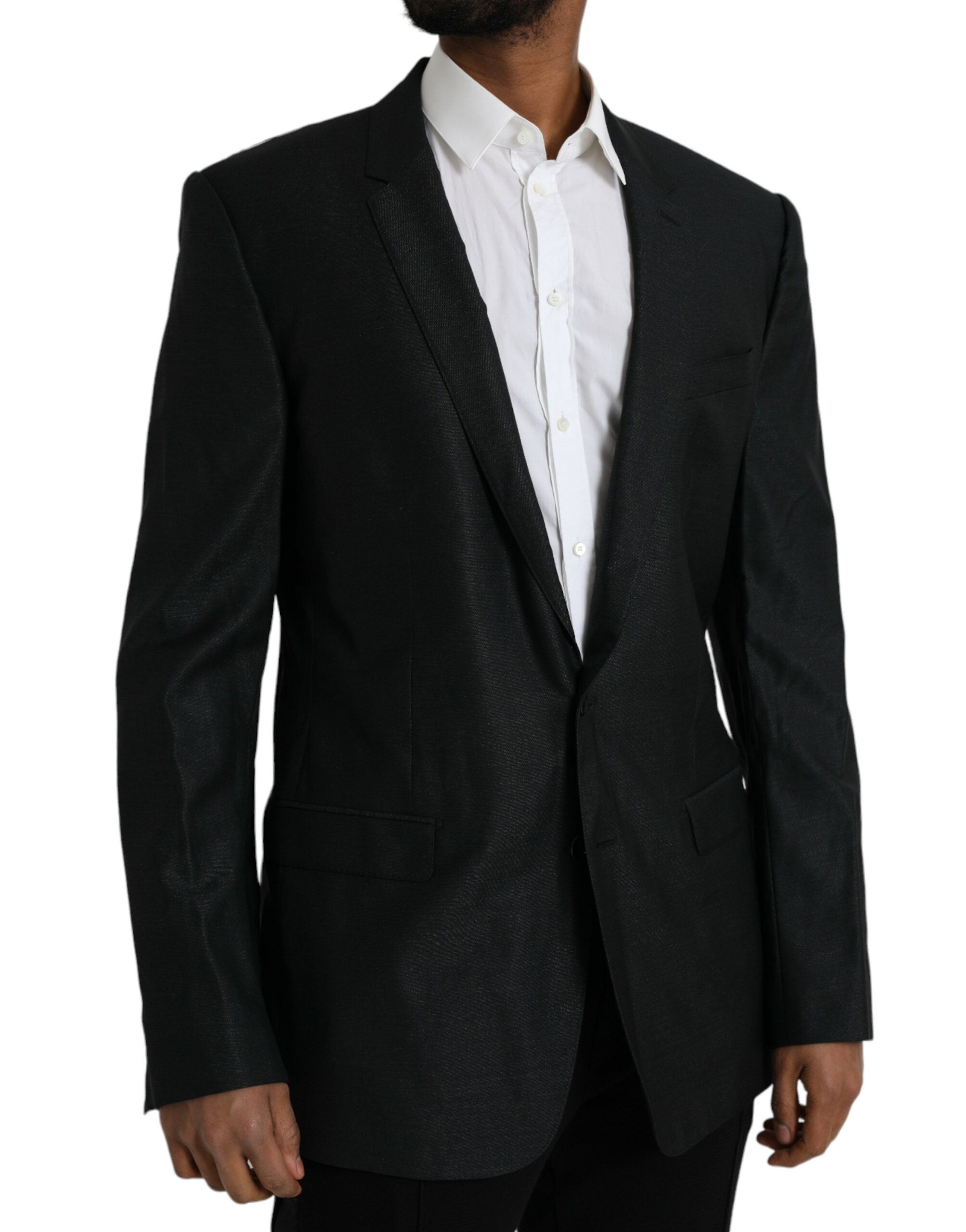 Dolce & Gabbana Black Wool Single-Breasted Notch Blazer-2