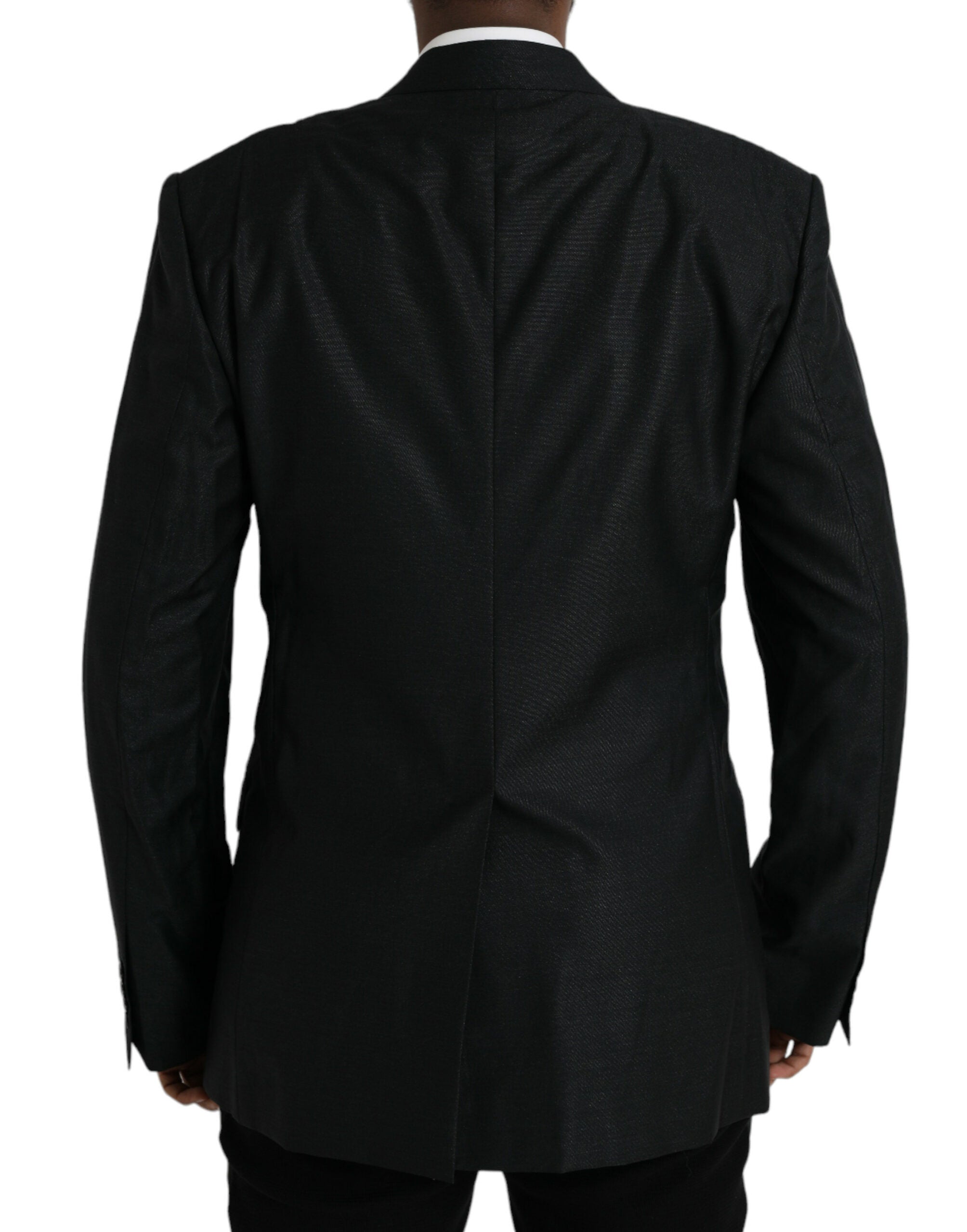 Dolce & Gabbana Black Wool Single-Breasted Notch Blazer-3