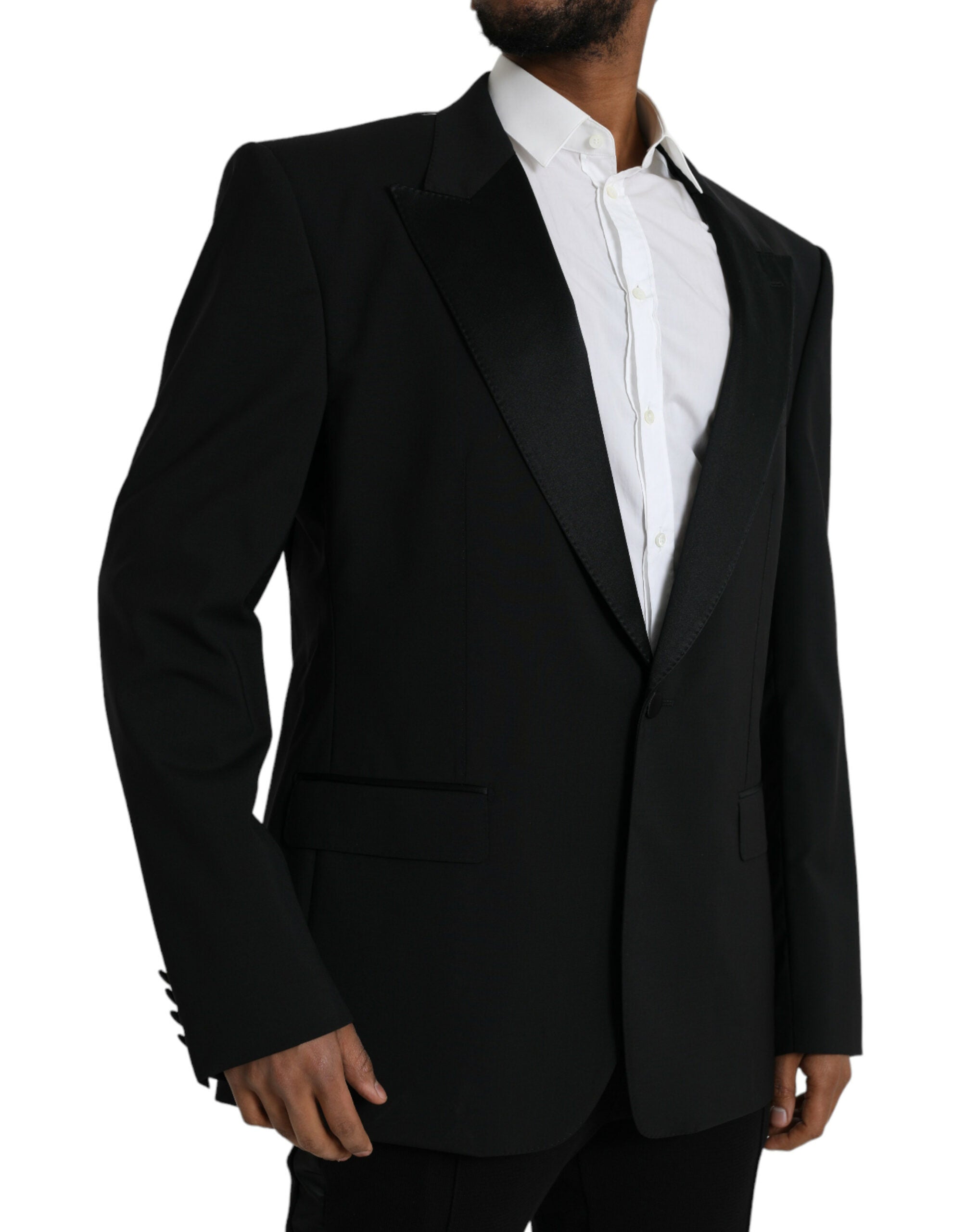 Dolce & Gabbana Black SICILIA Single-Breasted Coat Blazer-2