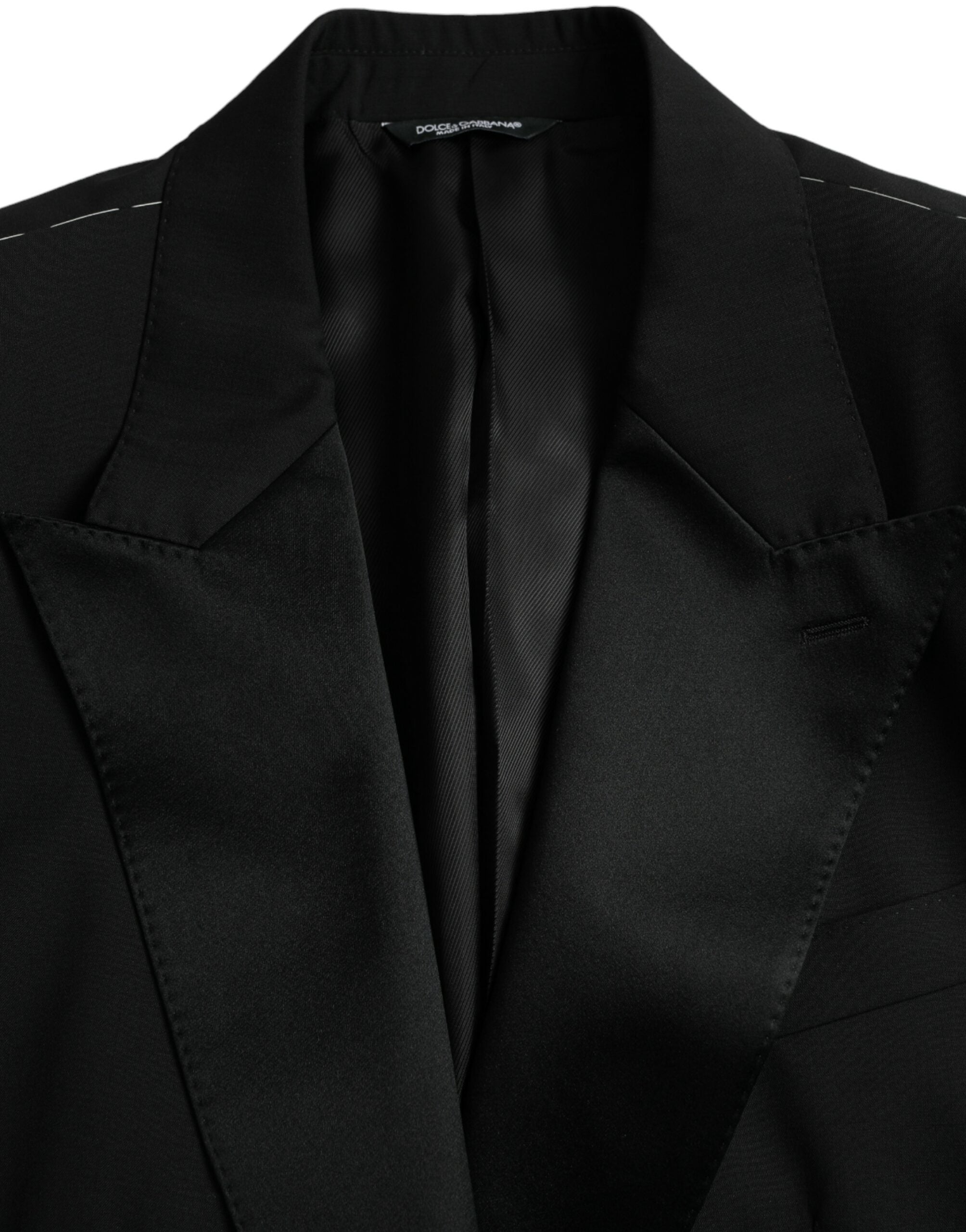 Dolce & Gabbana Black SICILIA Single-Breasted Coat Blazer-7