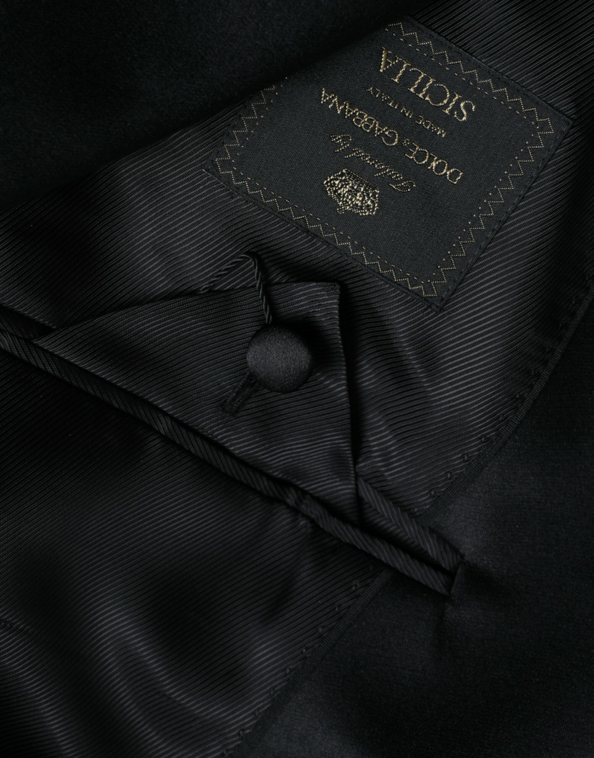 Dolce & Gabbana Black SICILIA Single-Breasted Coat Blazer-8