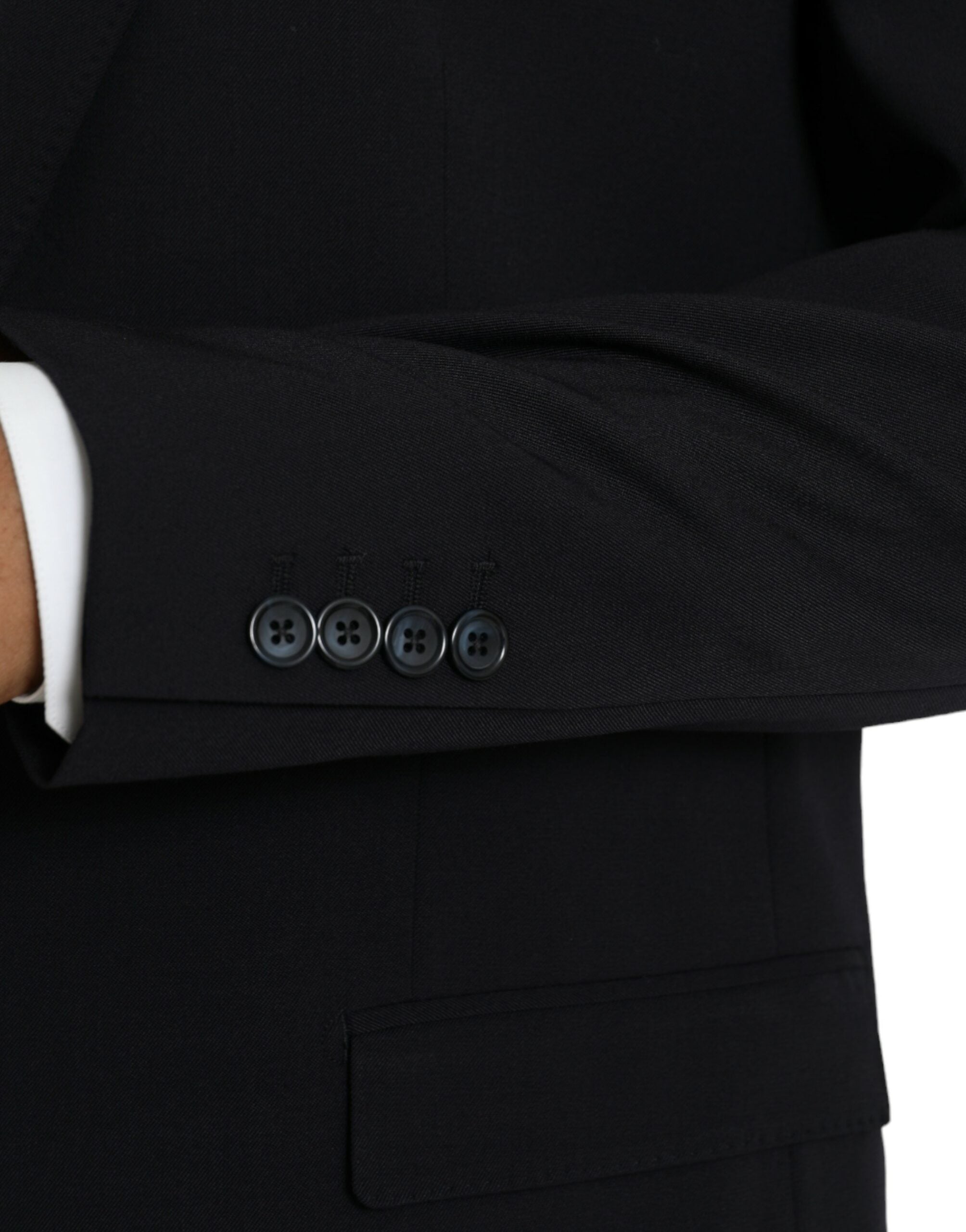 Dolce & Gabbana Schwarzer MARTINI Einreihiger Mantel Blazer-5