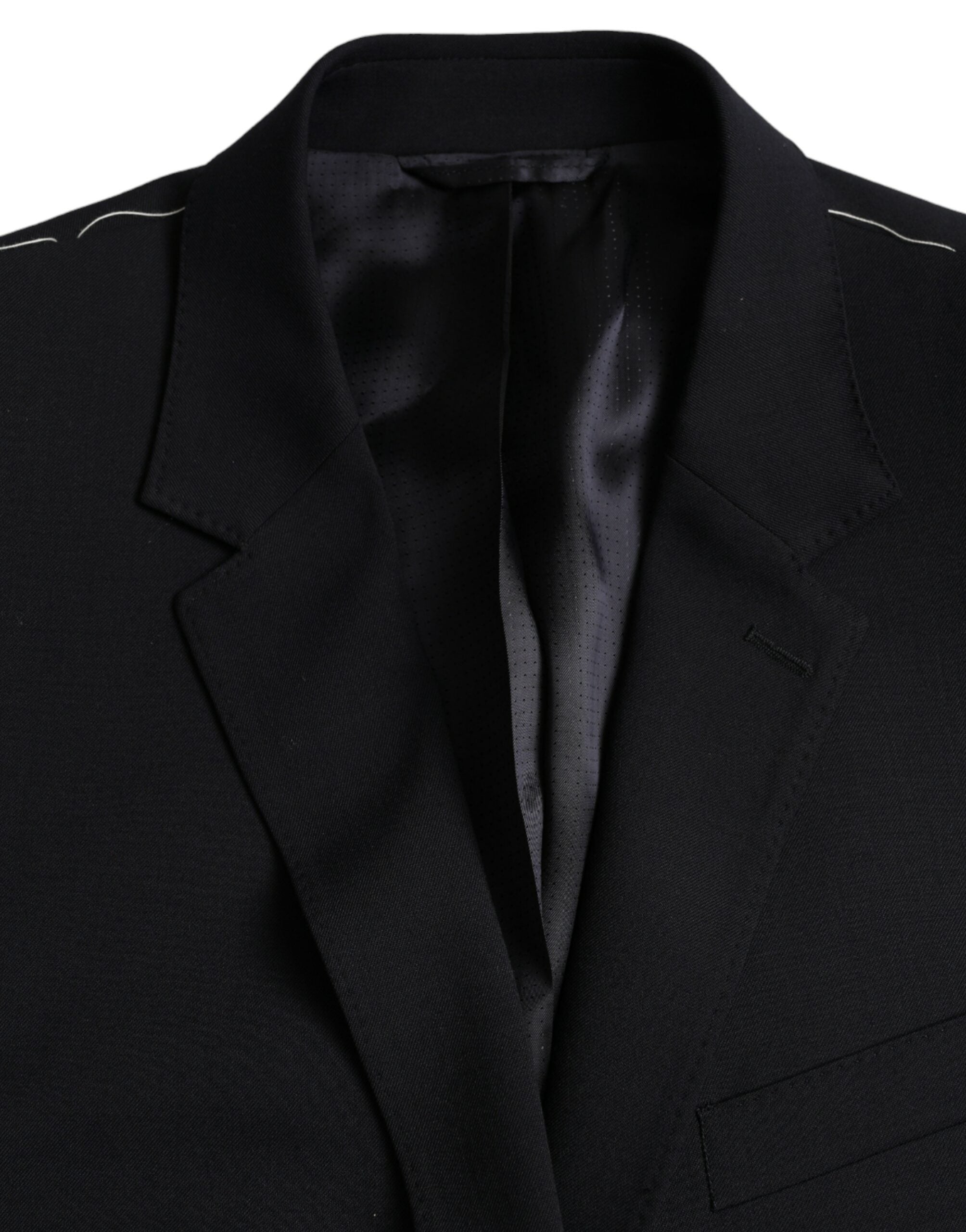 Dolce & Gabbana Schwarzer MARTINI Einreihiger Mantel Blazer-6