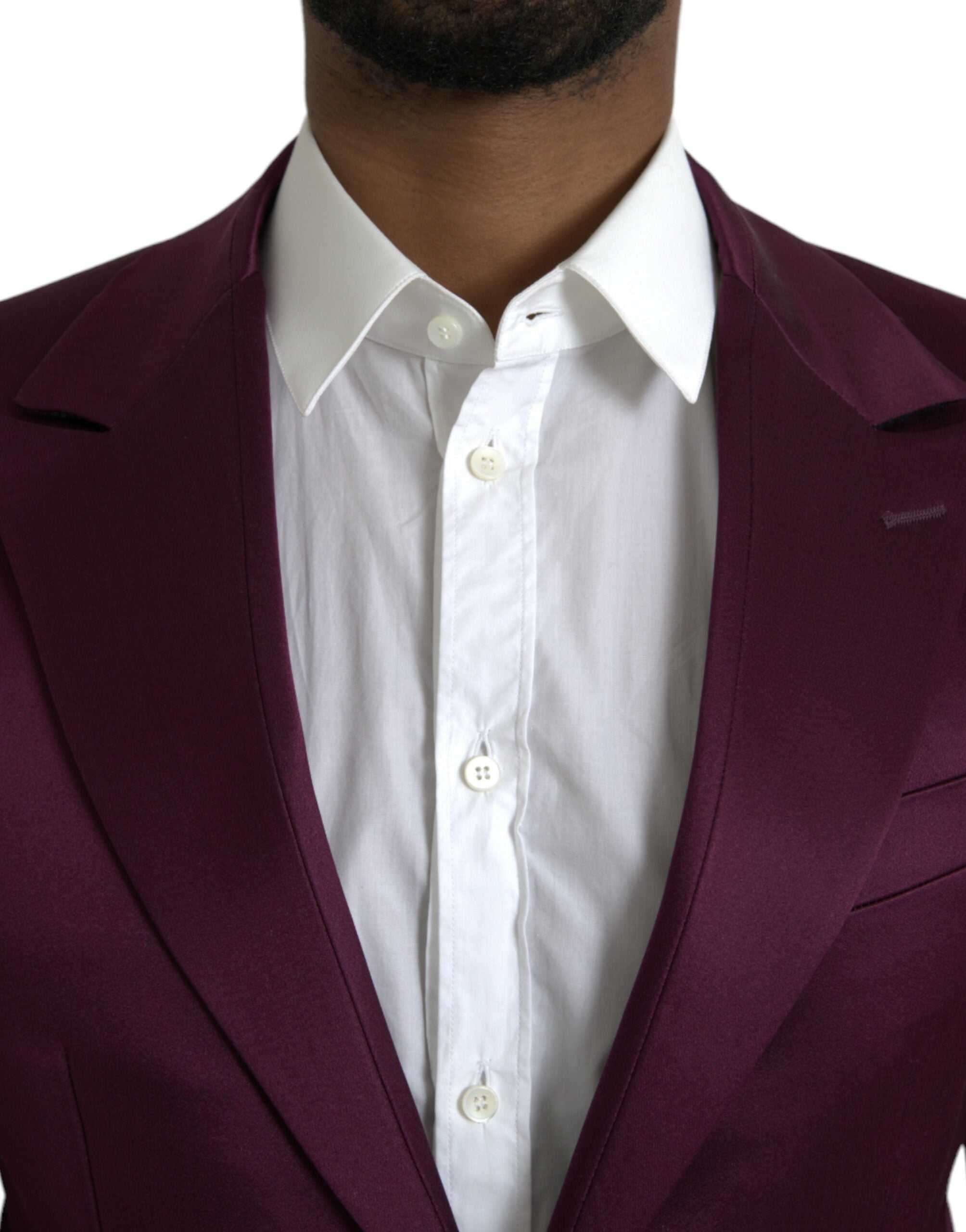 Dolce & Gabbana Kastanienbrauner einreihiger Seidenmantel Blazer-4