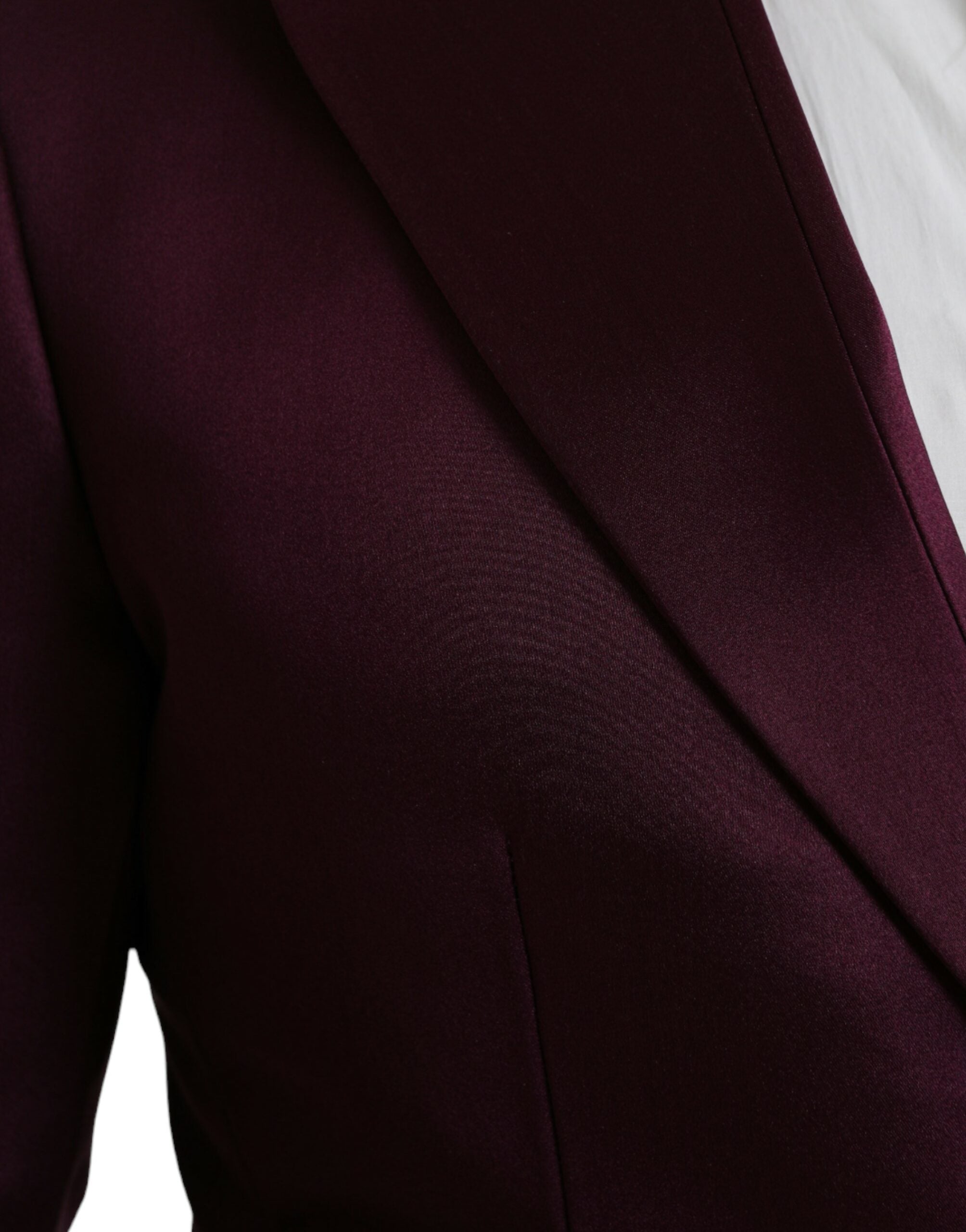 Dolce & Gabbana Kastanienbrauner einreihiger Seidenmantel Blazer-5
