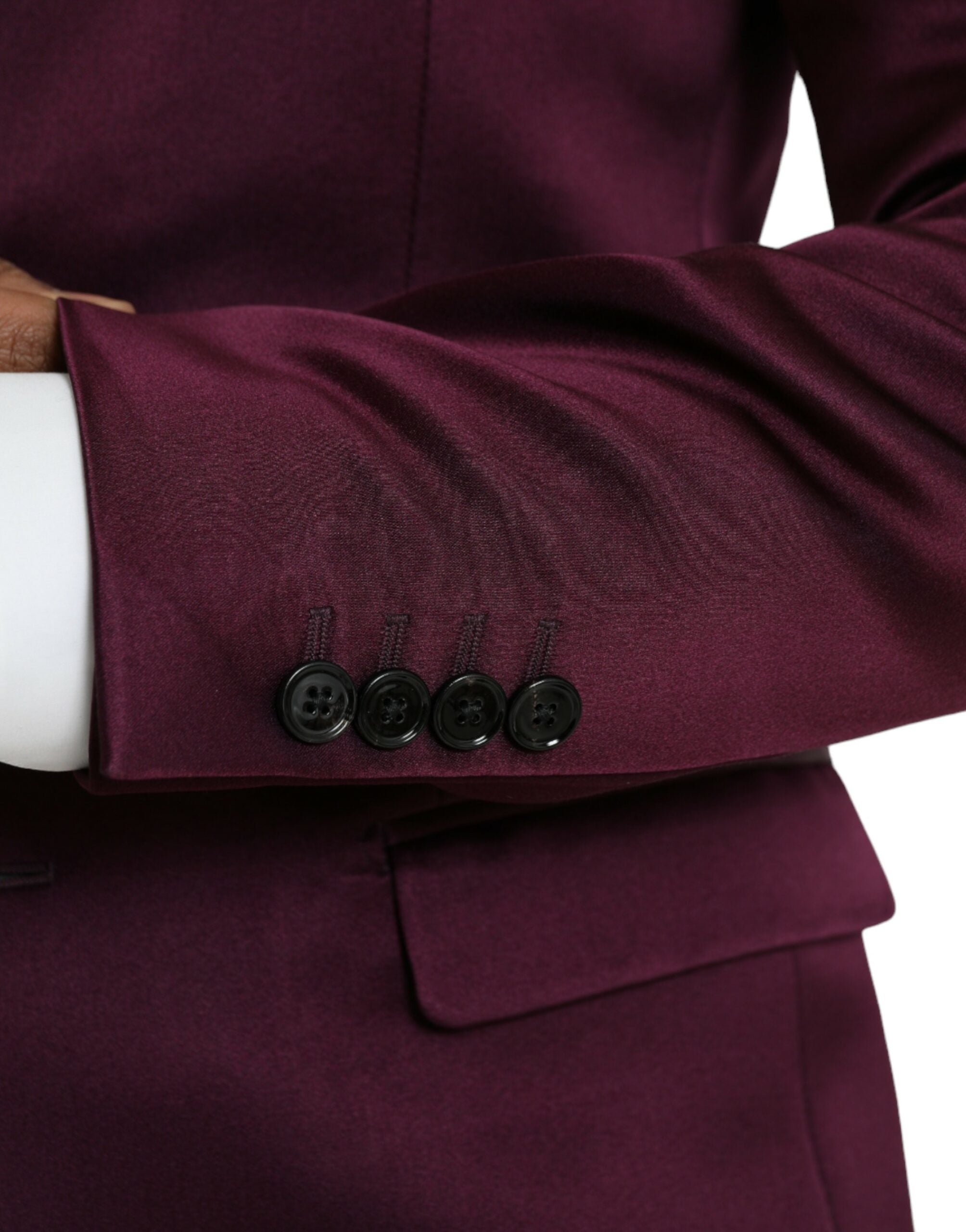 Dolce & Gabbana Kastanienbrauner einreihiger Seidenmantel Blazer-6