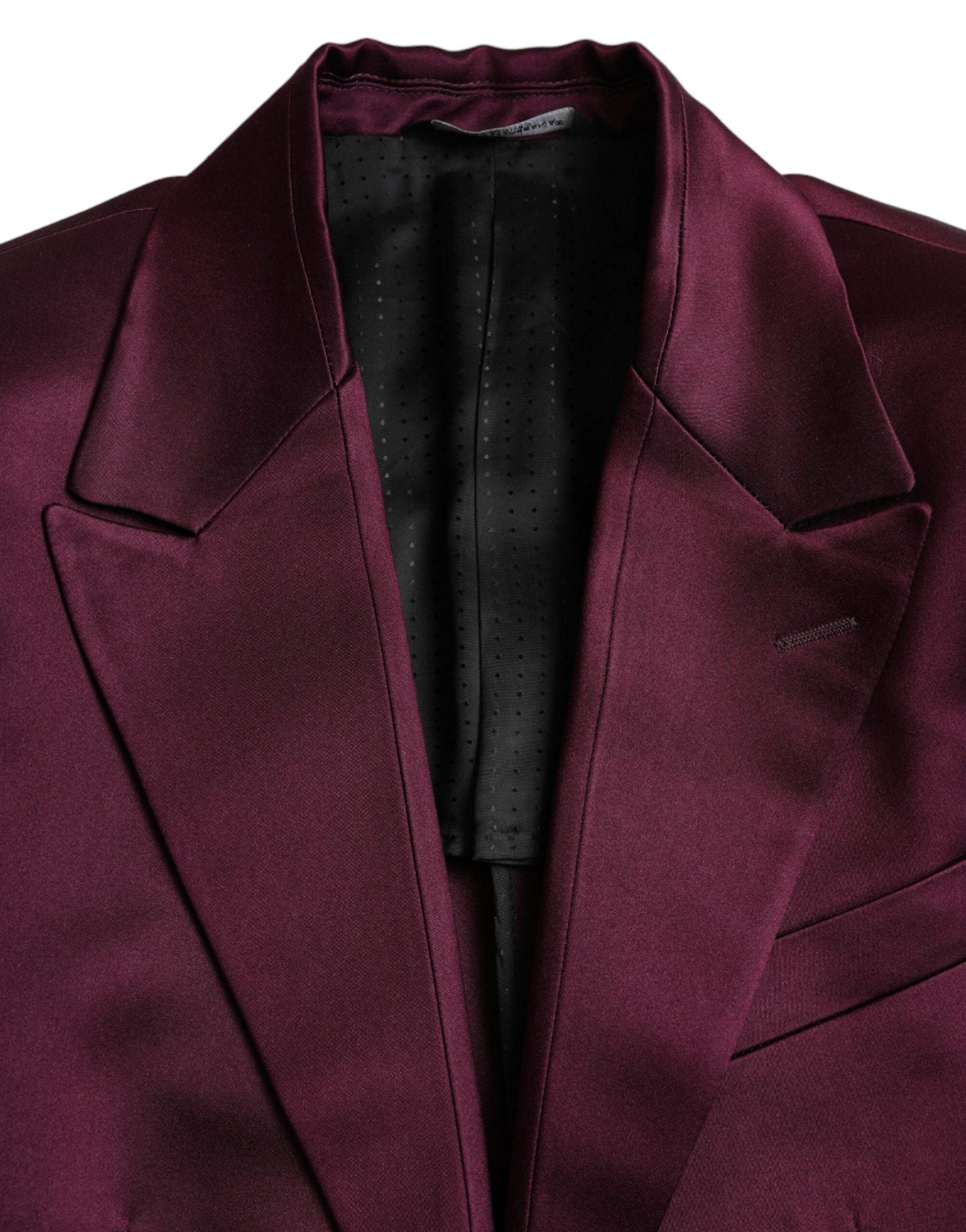 Dolce & Gabbana Kastanienbrauner einreihiger Seidenmantel Blazer-7
