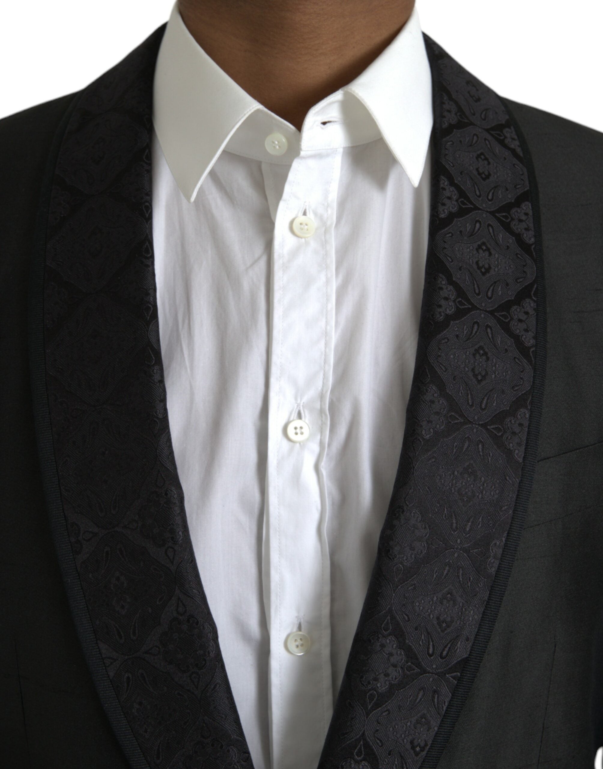 Dolce & Gabbana Schwarzer MARTINI Einreihiger Mantel Blazer-3