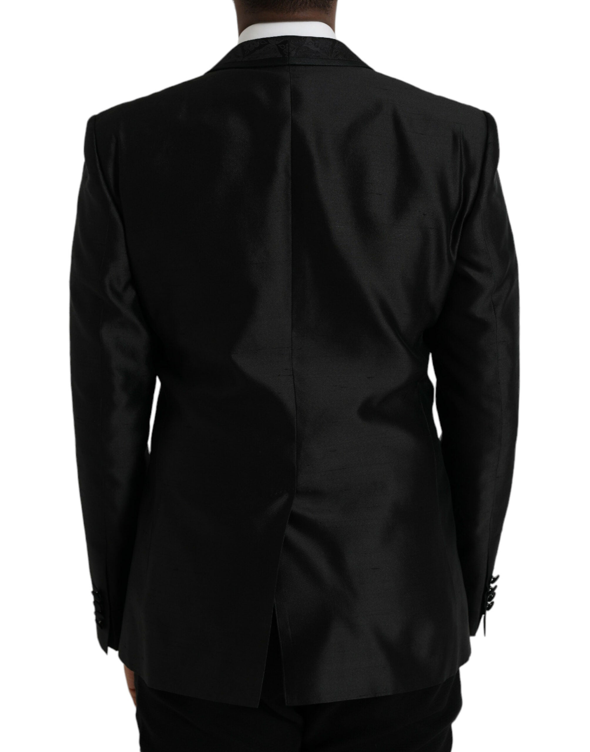 Dolce & Gabbana Schwarzer MARTINI Einreihiger Mantel Blazer-5