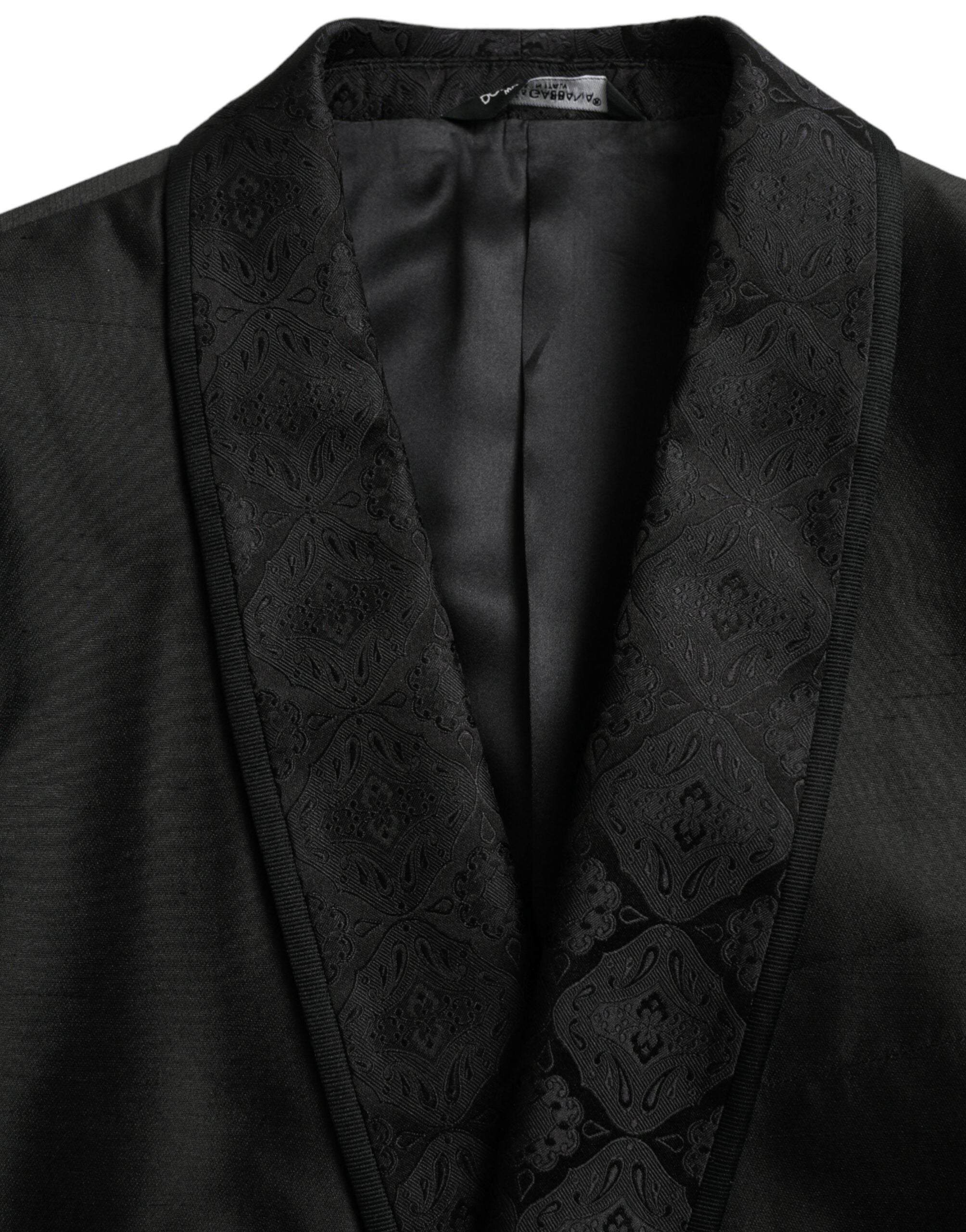 Dolce & Gabbana Schwarzer MARTINI Einreihiger Mantel Blazer-6