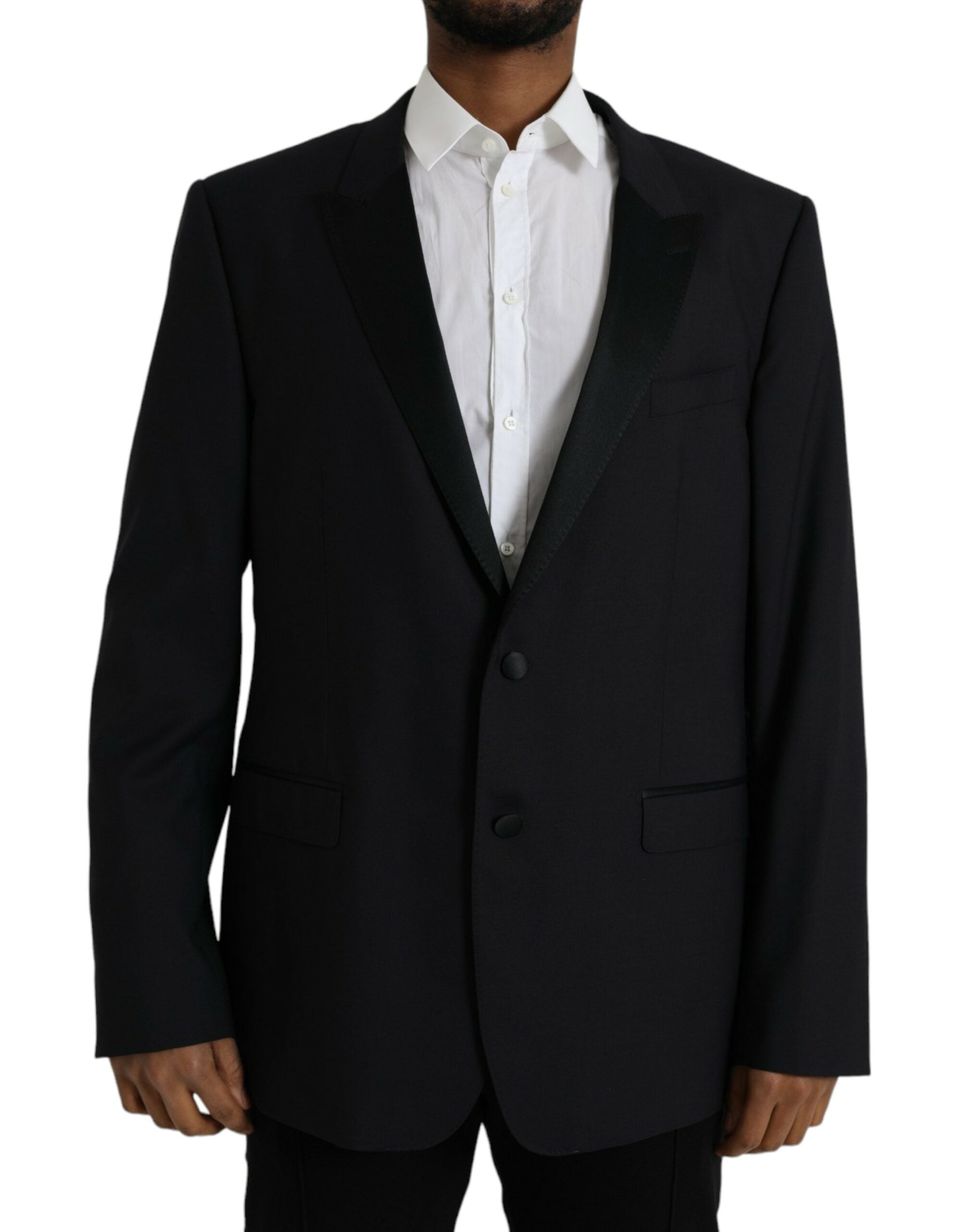 Dolce & Gabbana Blauer MARTINI Einreihiger Mantel Blazer-1