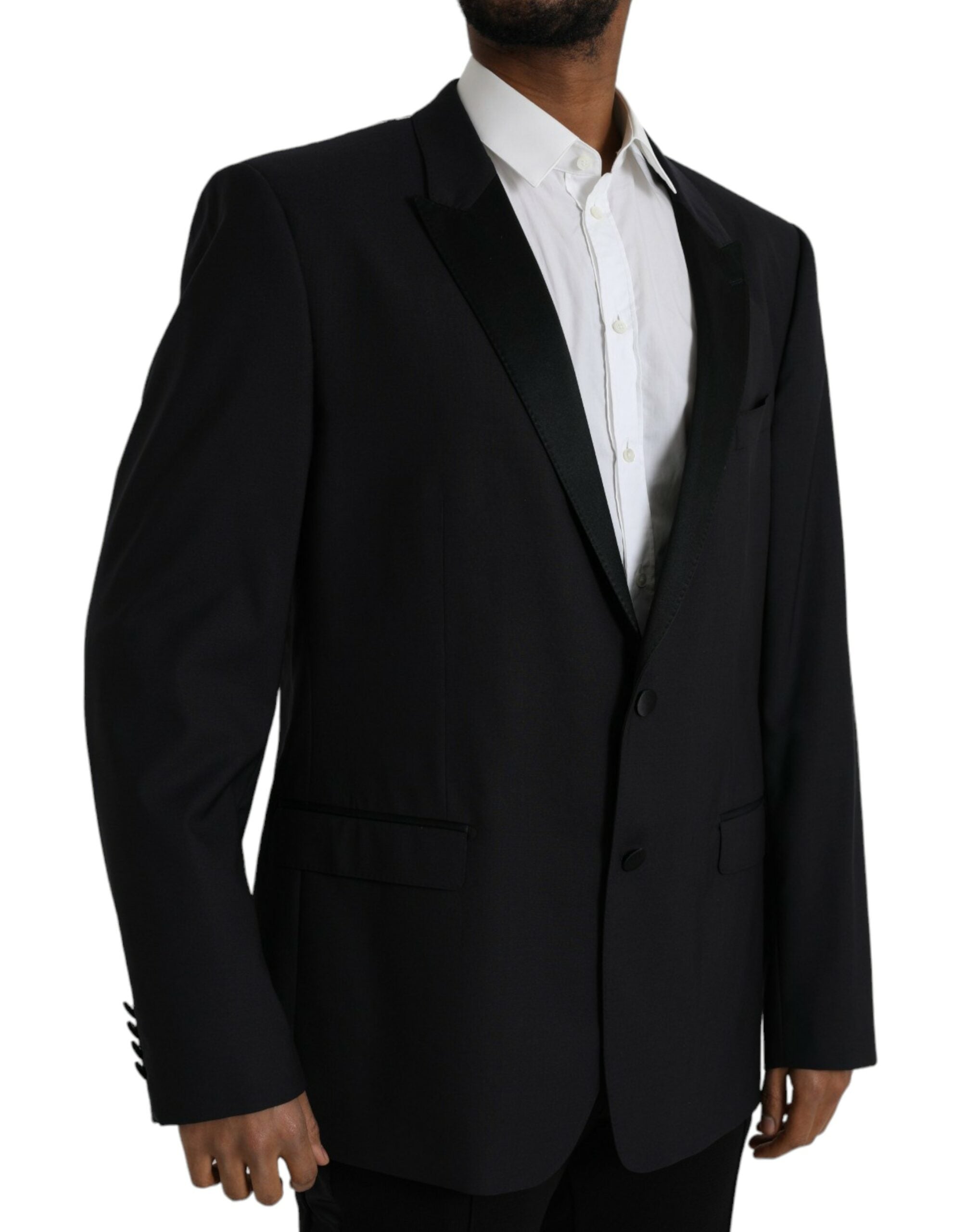 Dolce & Gabbana Blauer MARTINI Einreihiger Mantel Blazer-2