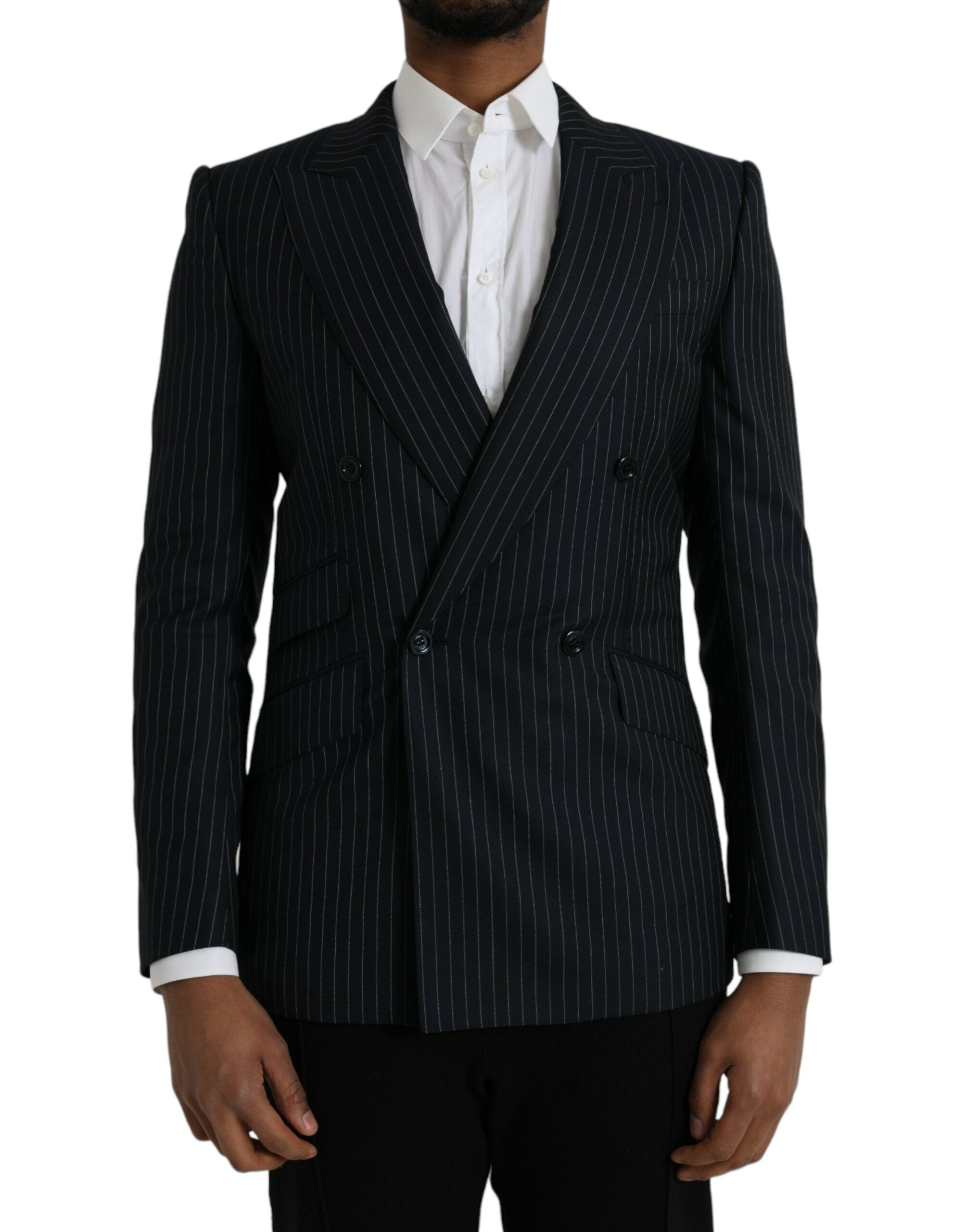 Blazer cruzado SICILIA de rayas negras de Dolce & Gabbana-1