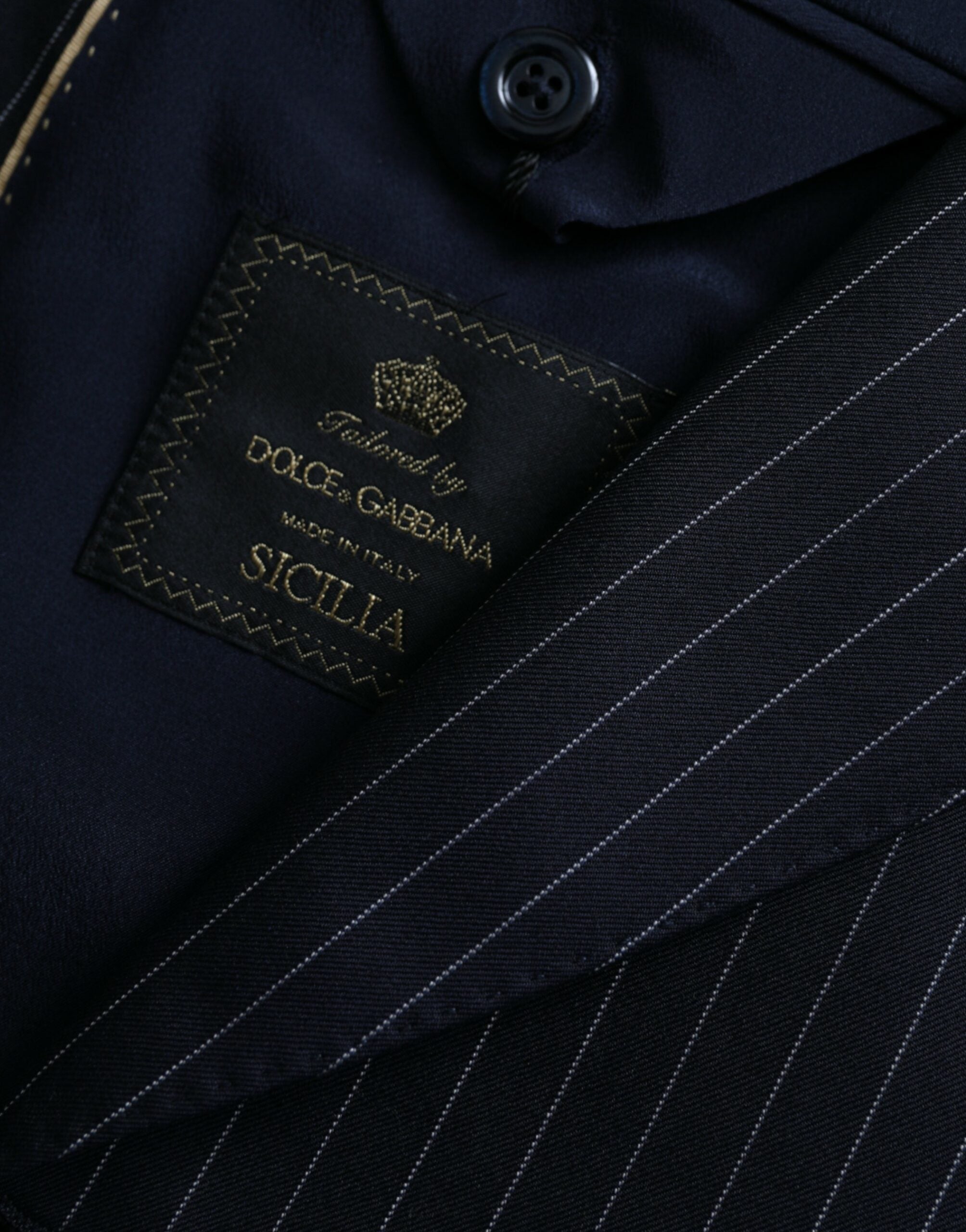 Blazer cruzado SICILIA de rayas negras de Dolce & Gabbana-8
