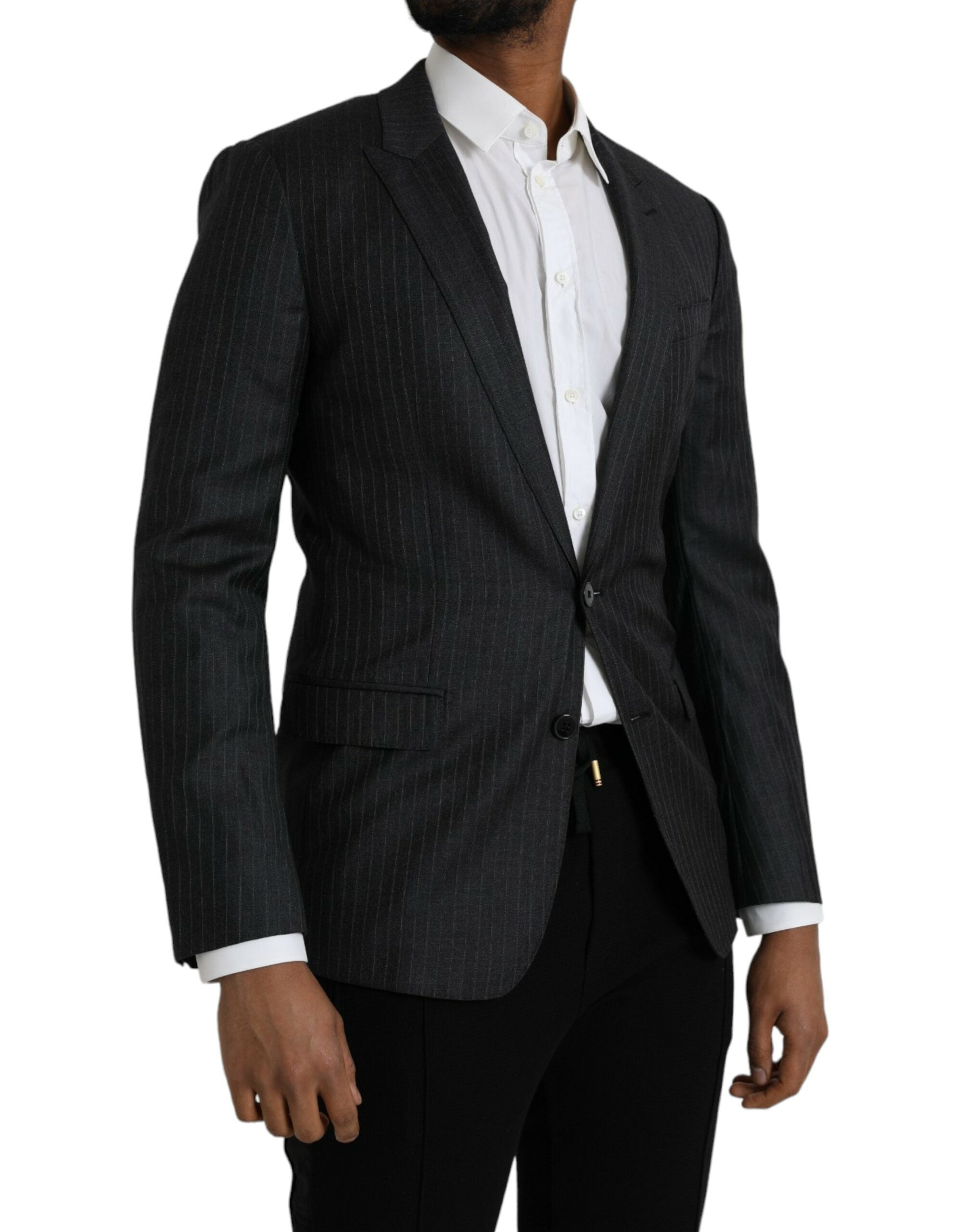 Blazer de botonadura sencilla MARTINI de rayas negras de Dolce & Gabbana-2
