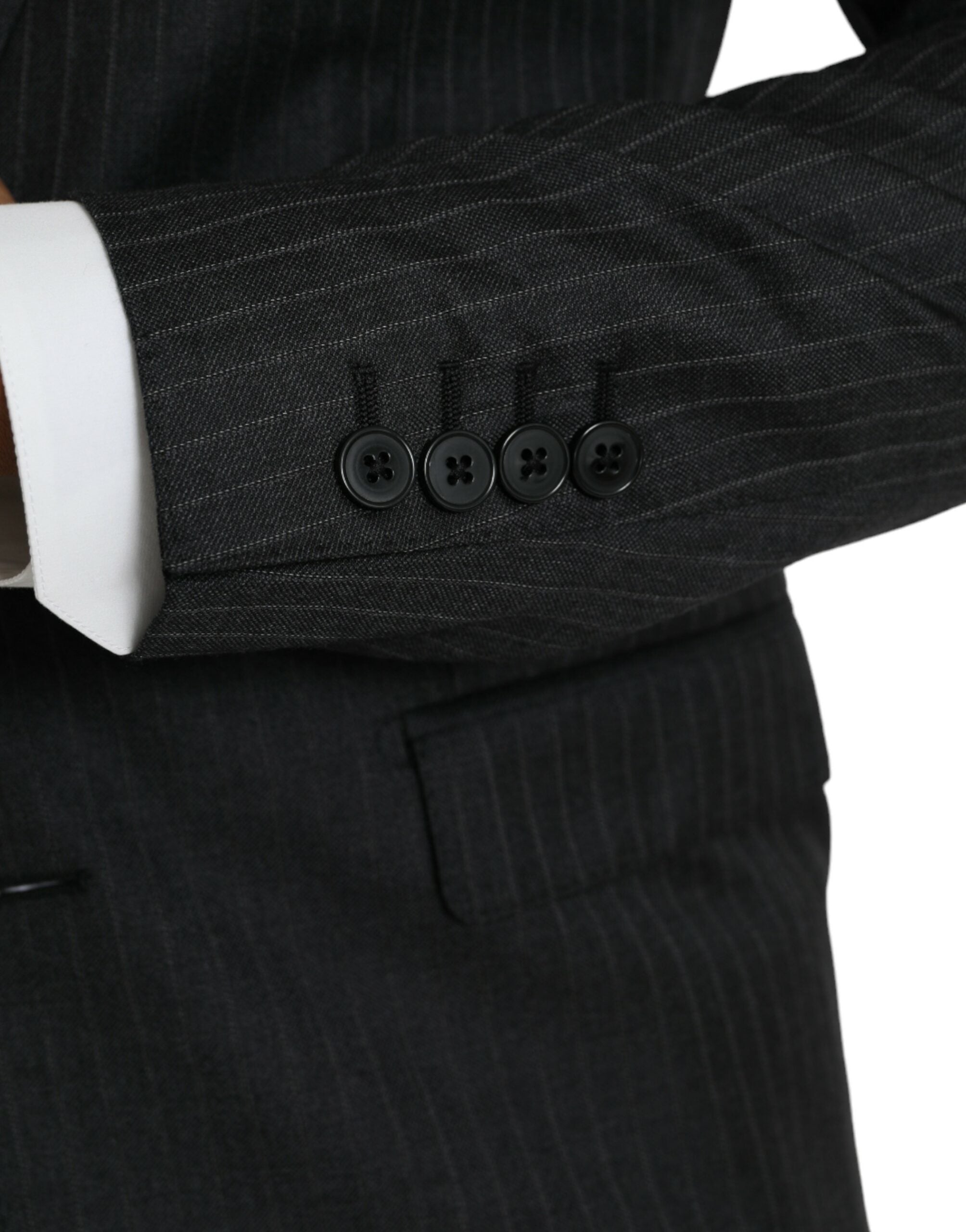 Blazer de botonadura sencilla MARTINI de rayas negras de Dolce & Gabbana-4