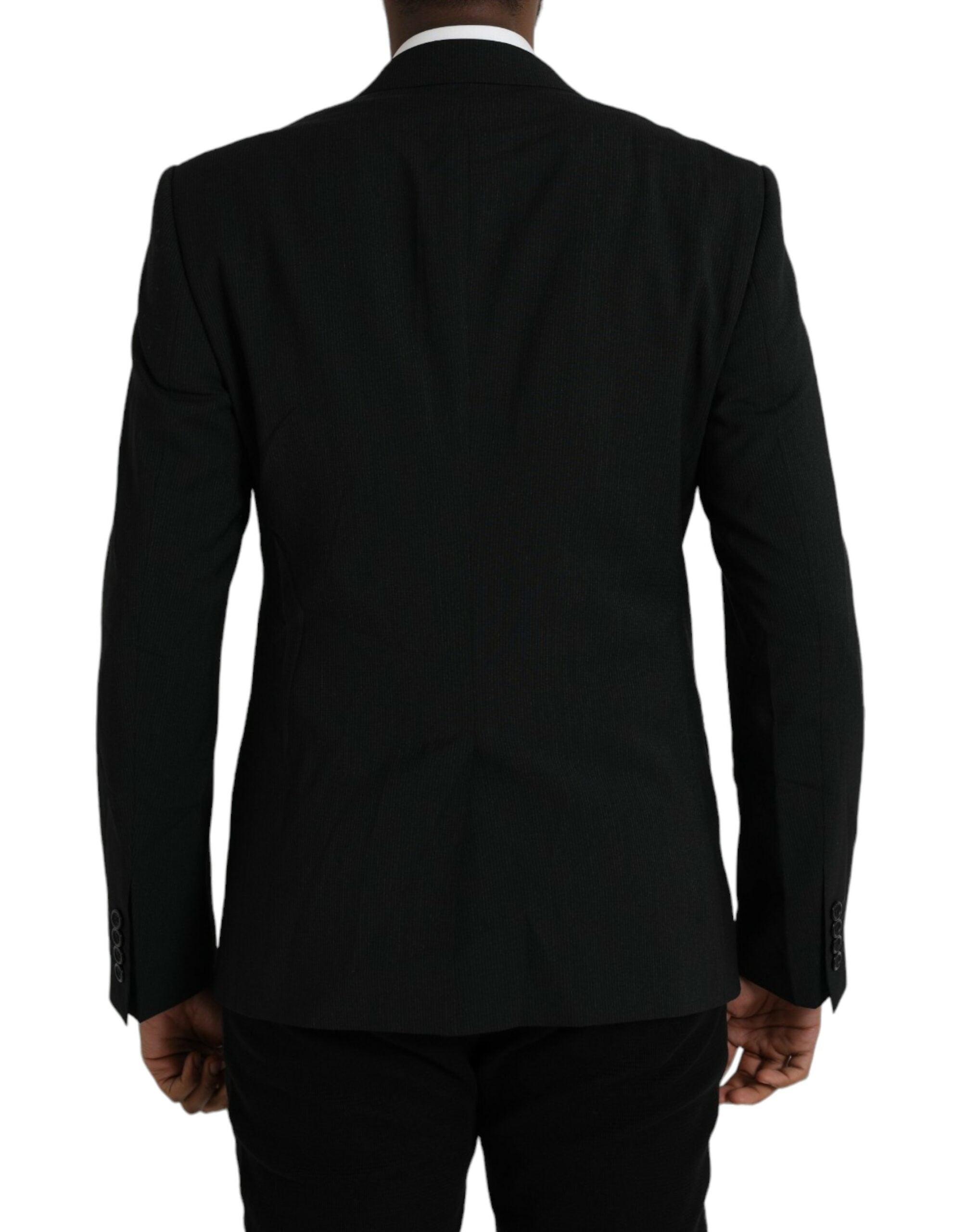 Dolce & Gabbana Blue MARTINI Scarf Single-breasted Blazer-3