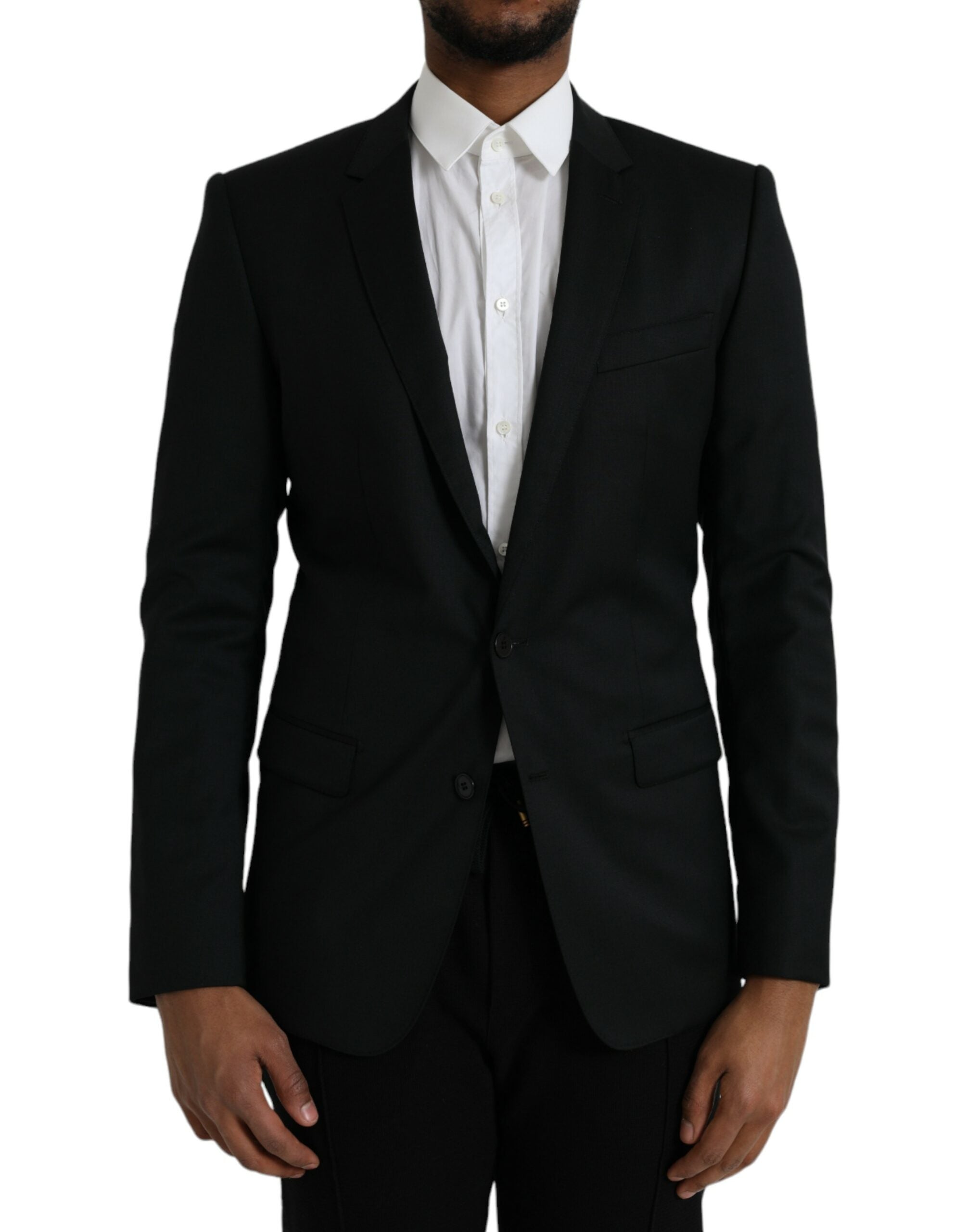 Dolce & Gabbana Black single-breasted wool blazer MARTINI-1
