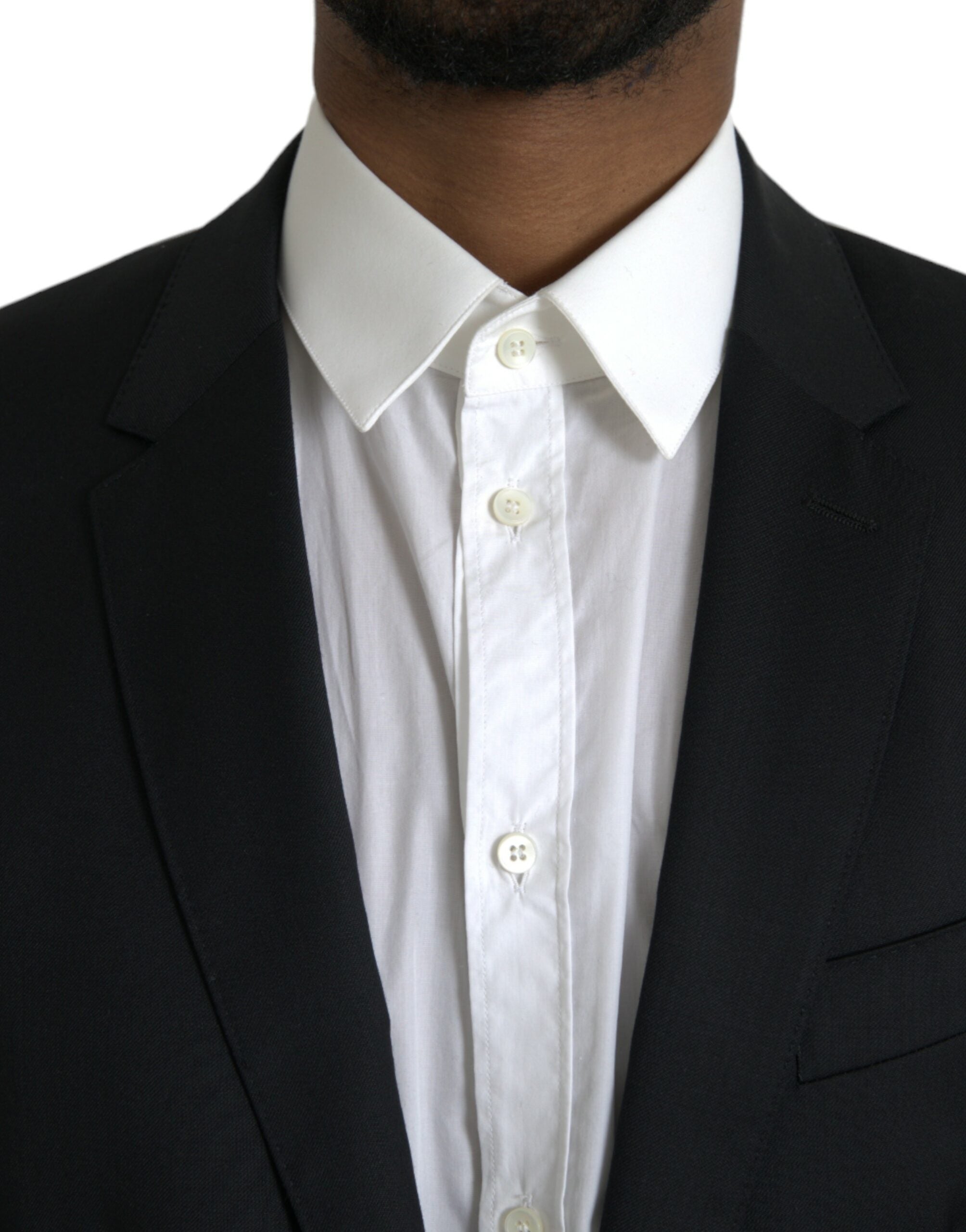 Dolce & Gabbana Black single-breasted wool blazer MARTINI-4