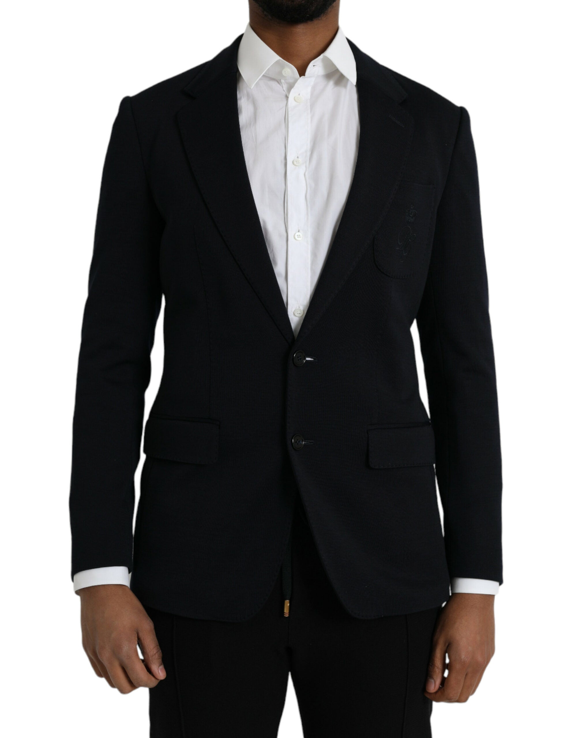 Dolce & Gabbana Black Wool Single-Breasted Notch Blazer-1