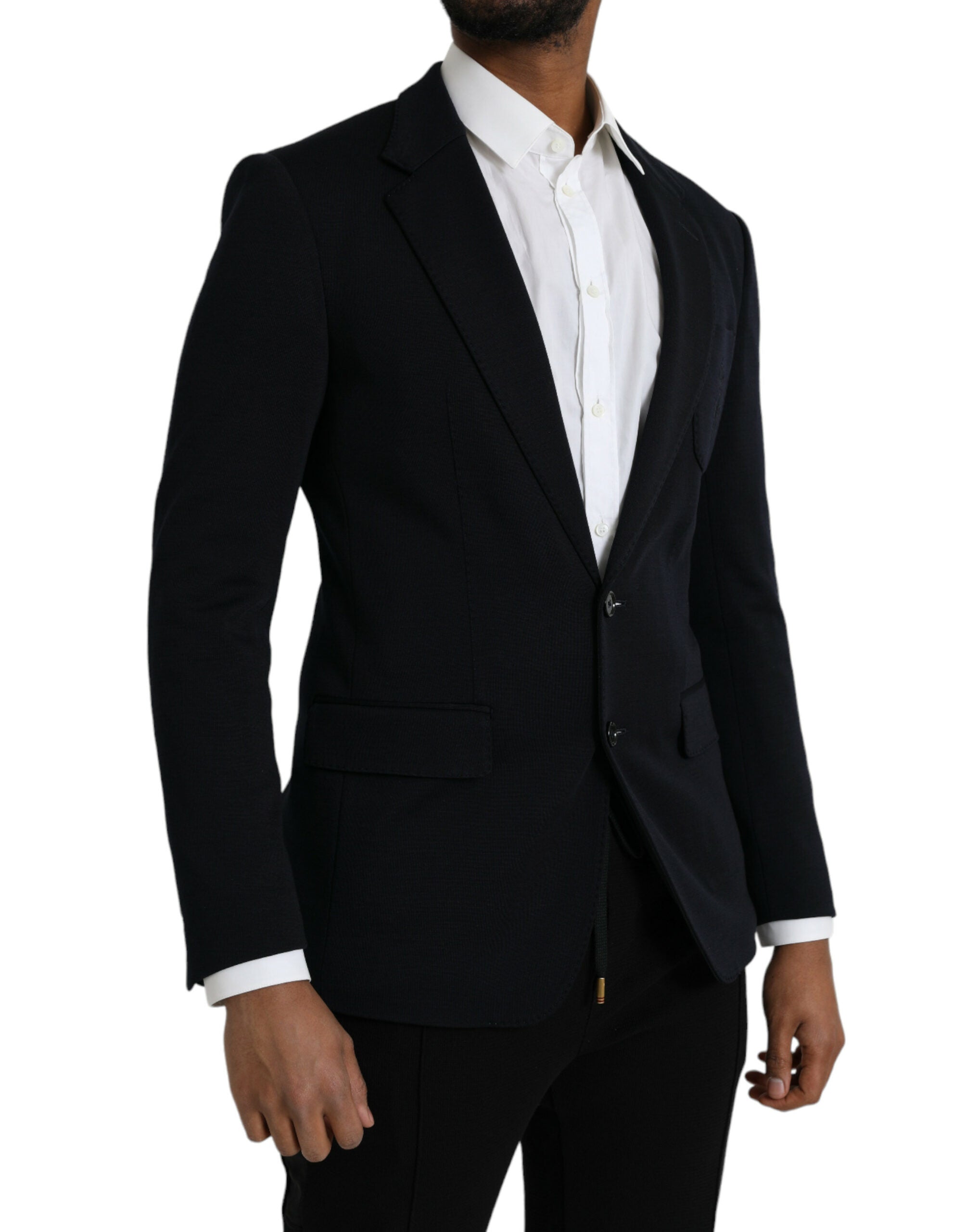 Dolce & Gabbana Black Wool Single-Breasted Notch Blazer-2