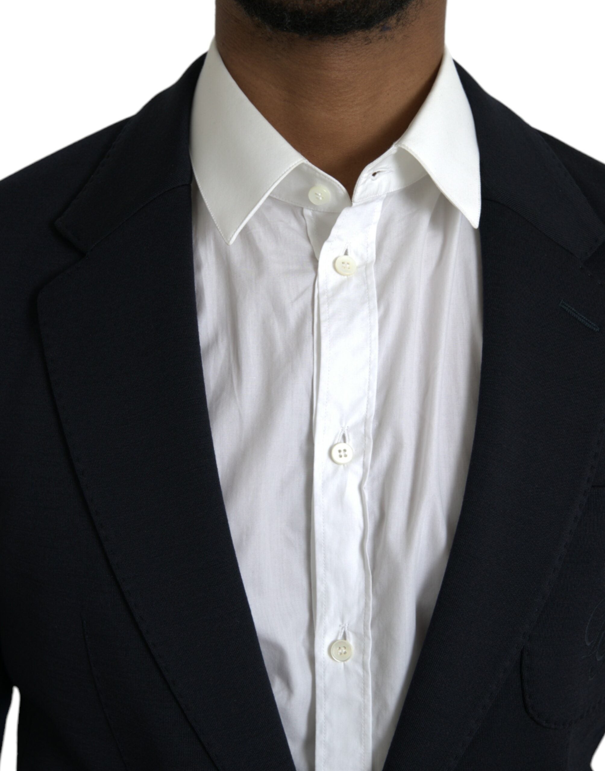 Dolce & Gabbana Black Wool Single-Breasted Notch Blazer-4