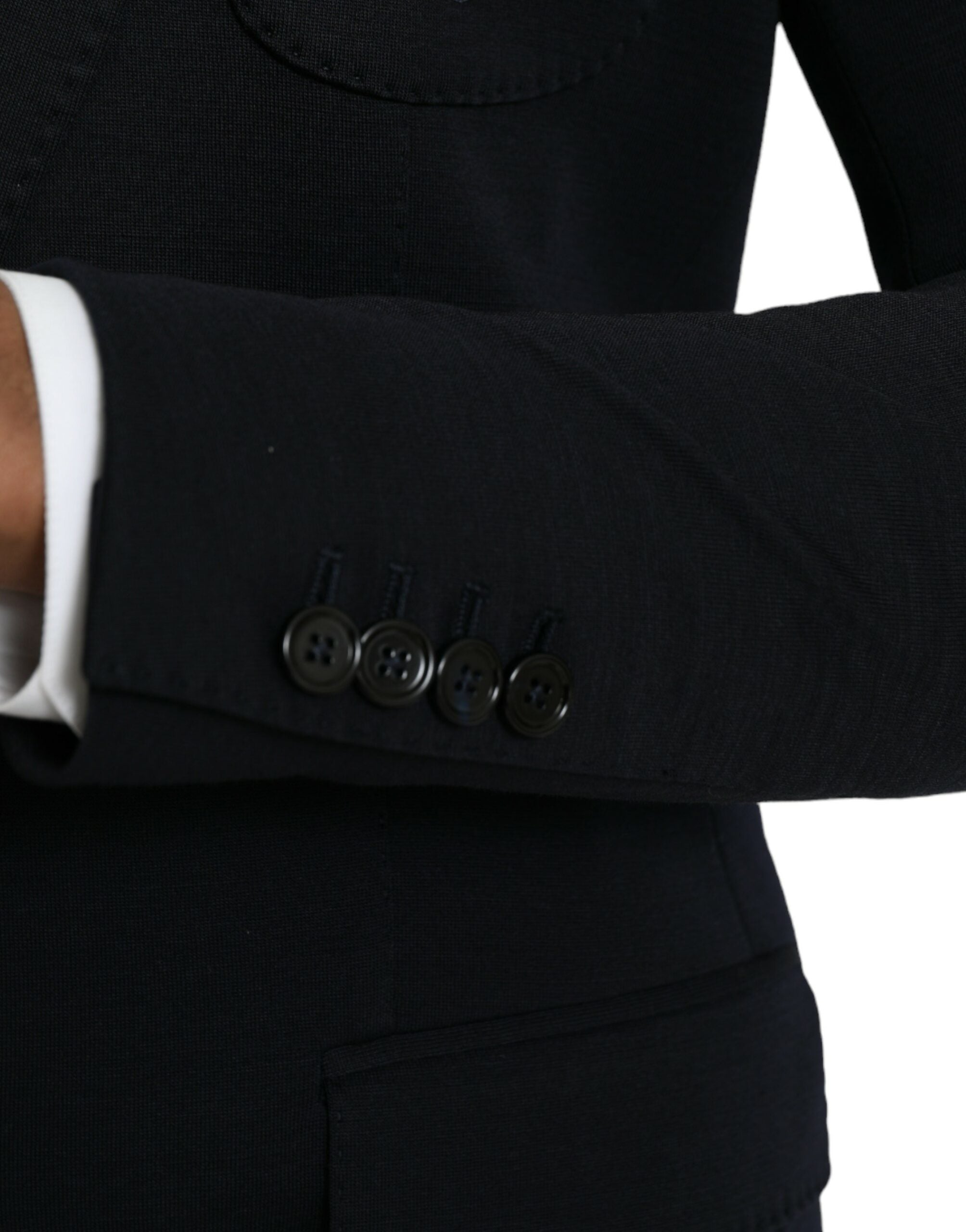 Dolce & Gabbana Black Wool Single-Breasted Notch Blazer-6