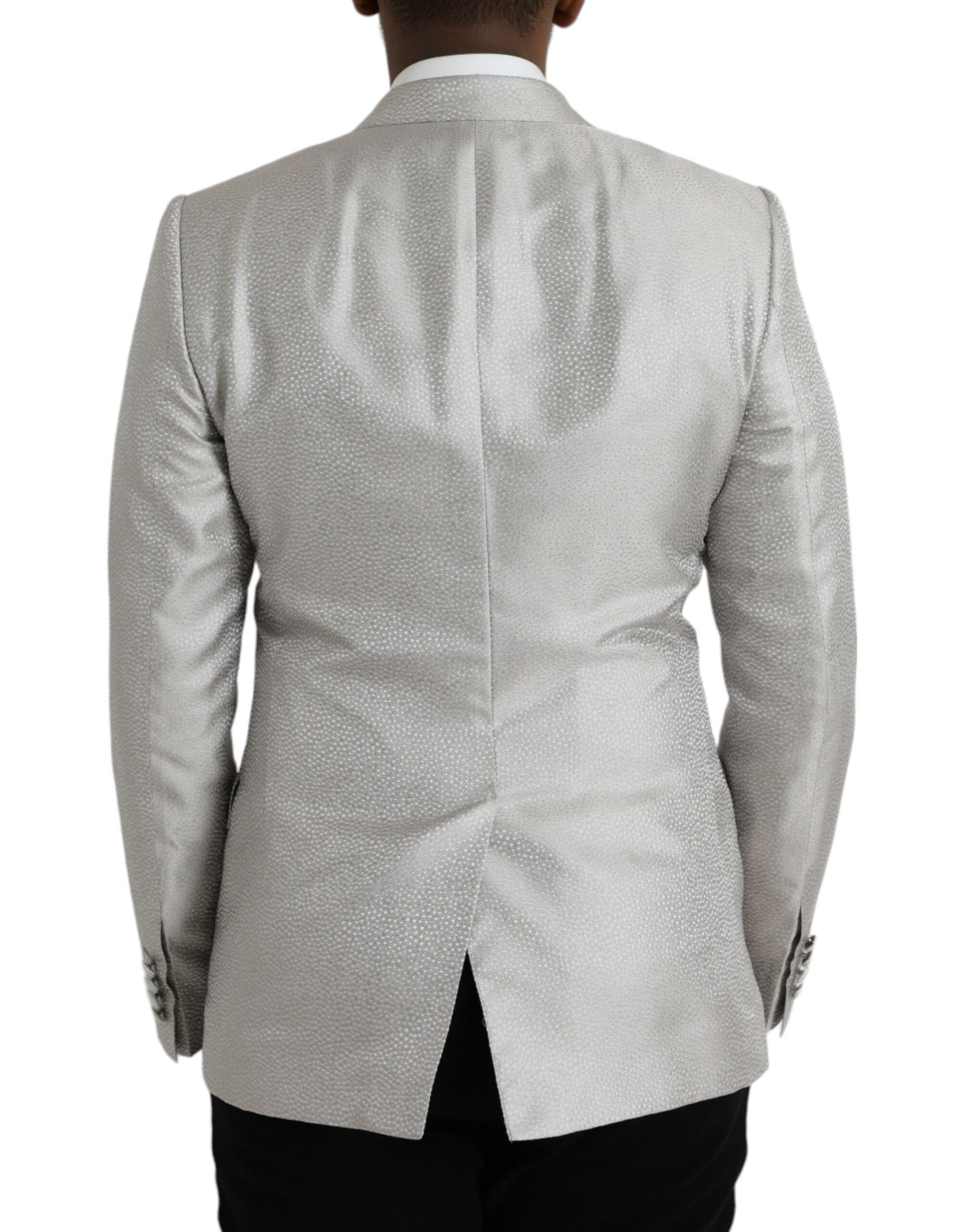 Dolce & Gabbana Off White MARTINI Zweireihiger Mantel Blazer-3
