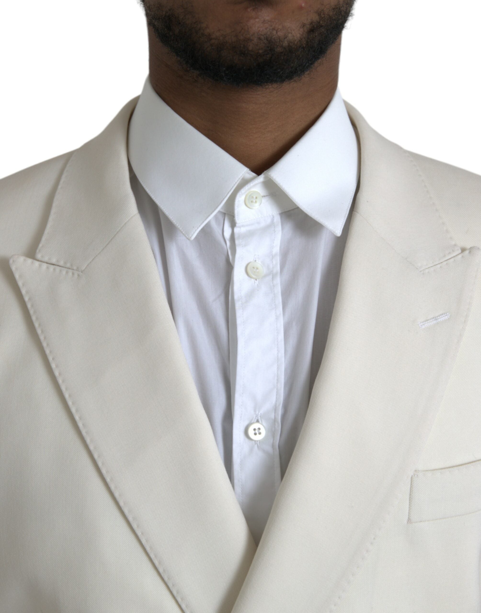 Dolce & Gabbana Weißer Wollblazer MARTINI Zweireiher-4