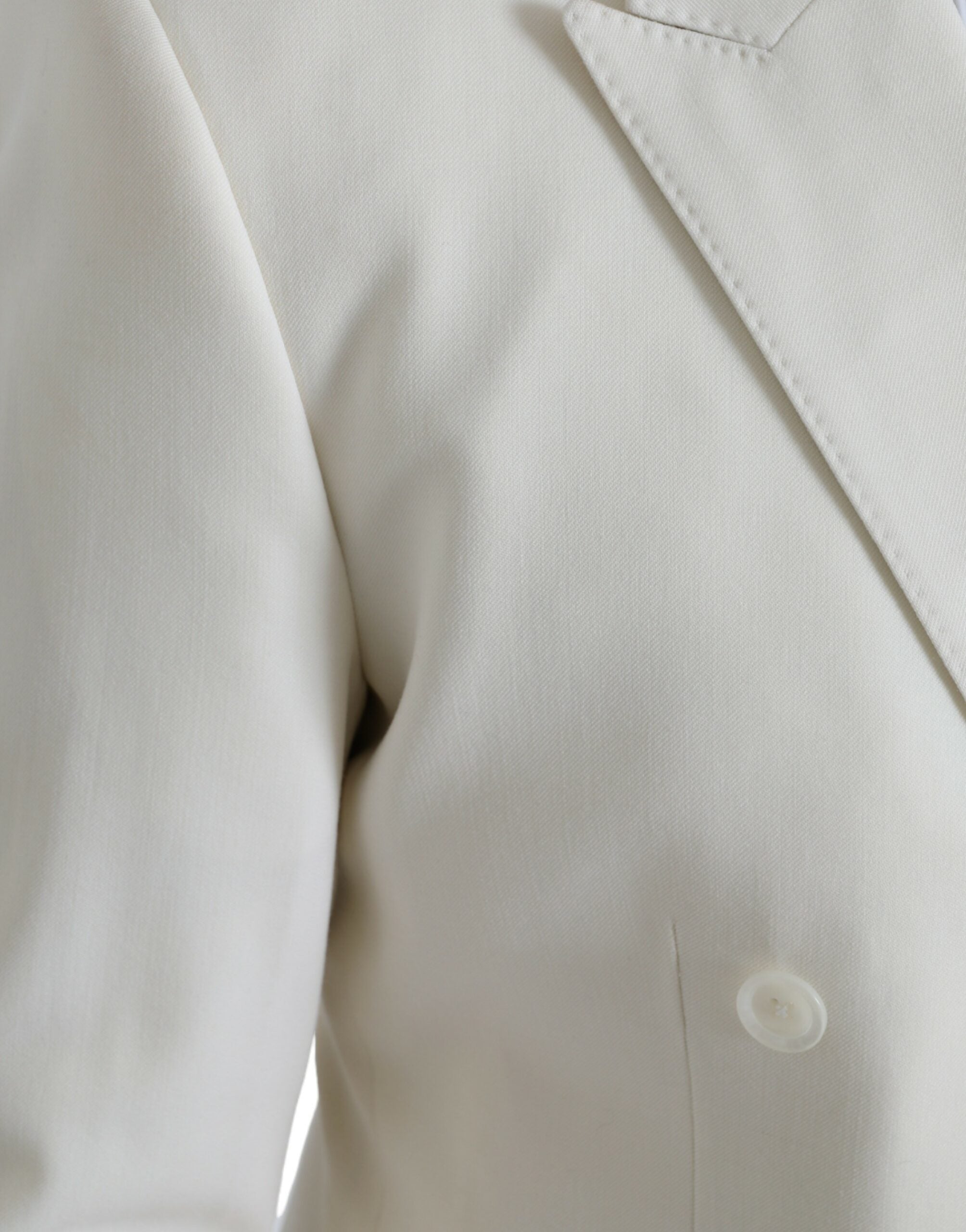 Dolce & Gabbana Weißer Wollblazer MARTINI Zweireiher-6