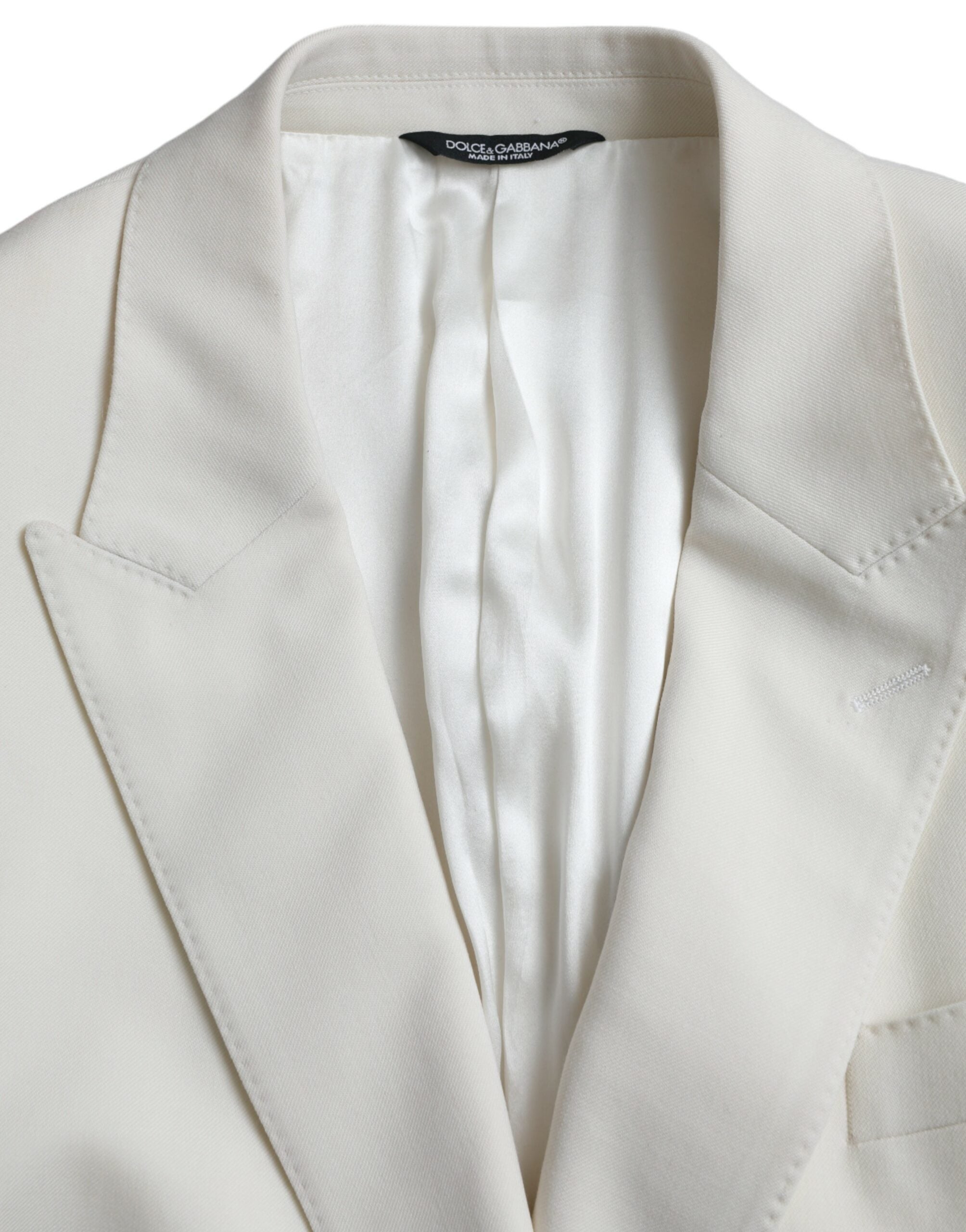 Dolce & Gabbana Weißer Wollblazer MARTINI Zweireiher-7