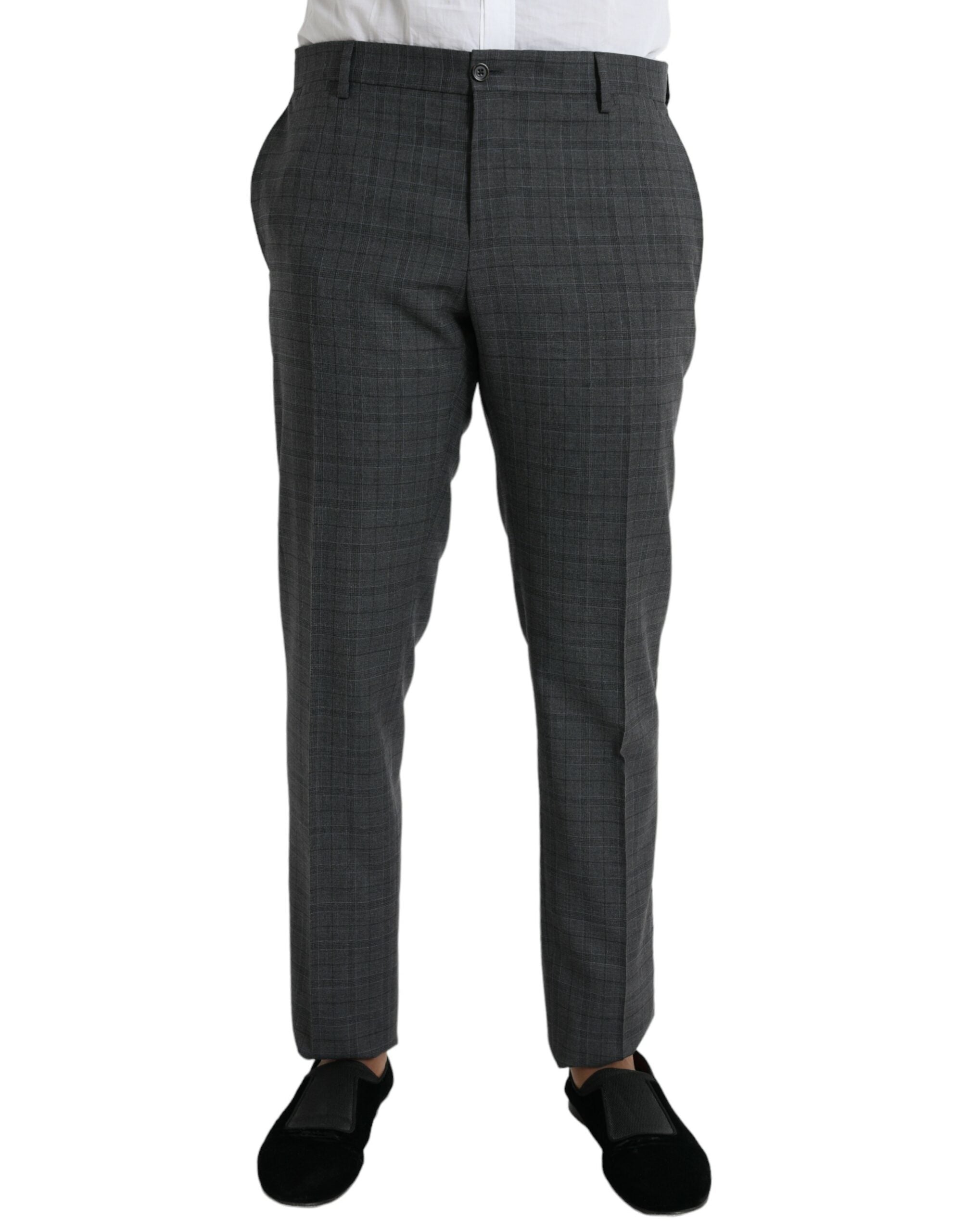 Dolce & Gabbana Grauer karierter Woll-Anzug MARTINI Formal 2 Piece Suit-6