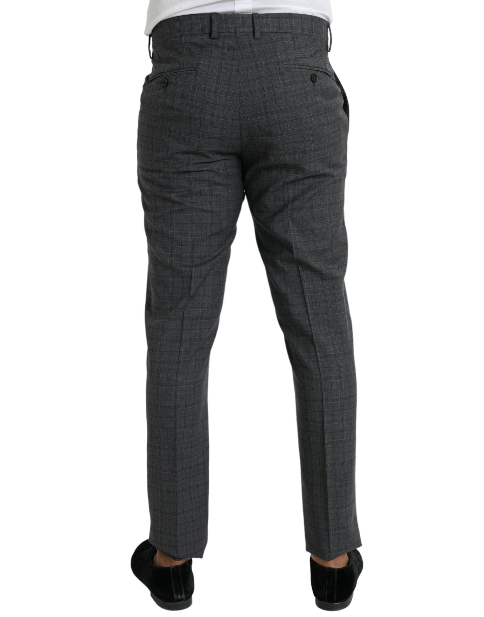 Dolce & Gabbana Grauer karierter Woll-Anzug MARTINI Formal 2 Piece Suit-7