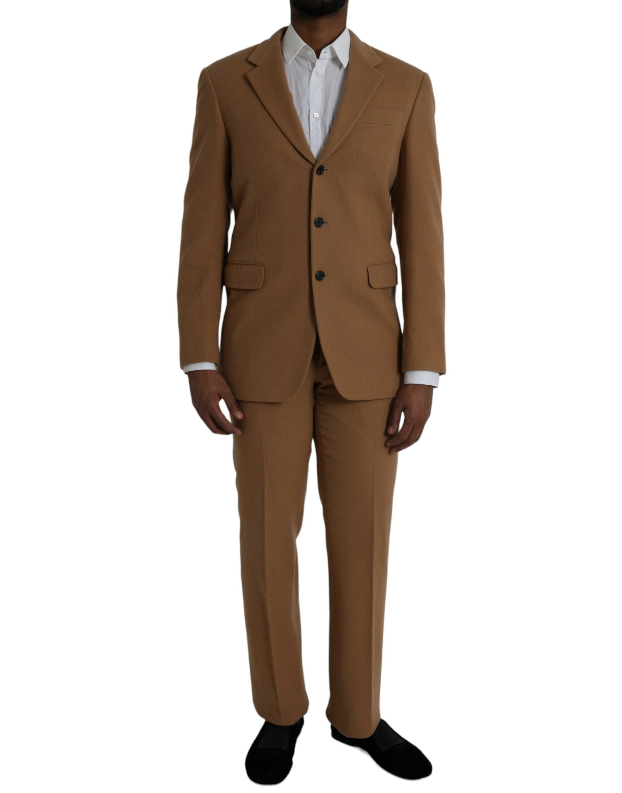 Prada Brown Cashmere 2-Piece Single-Breasted Suit-1