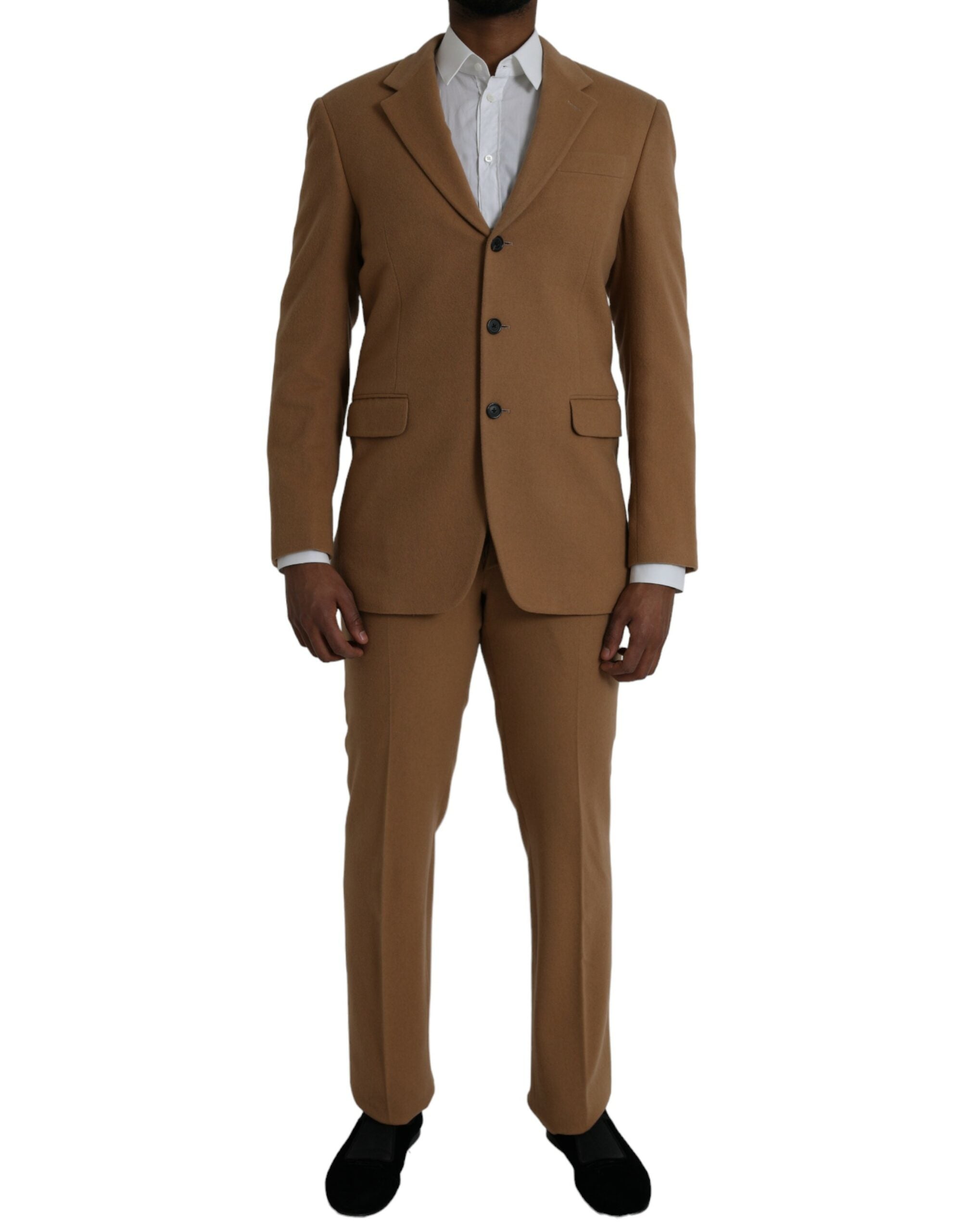 Prada Brown Cashmere 2-Piece Single-Breasted Suit-2
