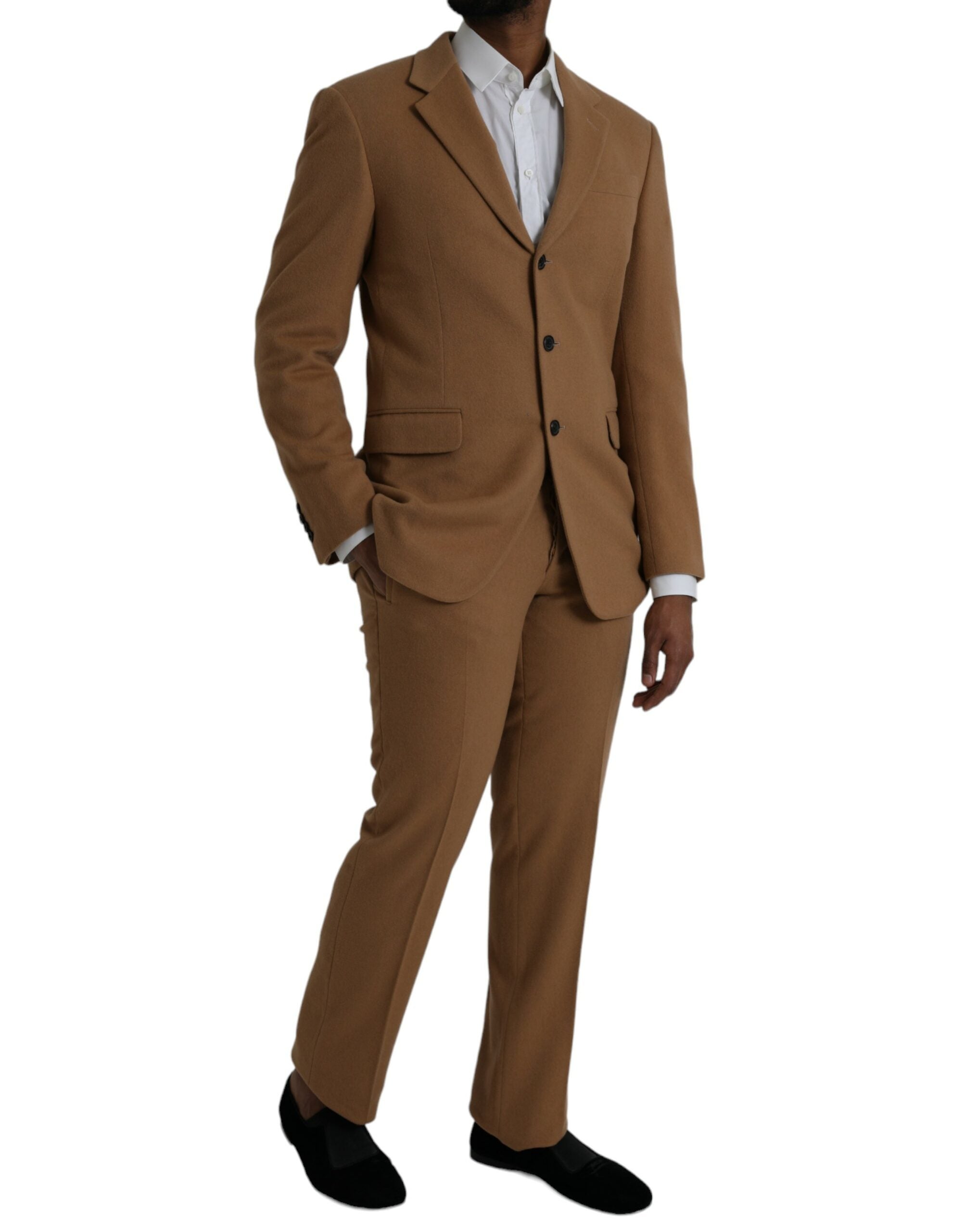 Prada Brown Cashmere 2-Piece Single-Breasted Suit-3