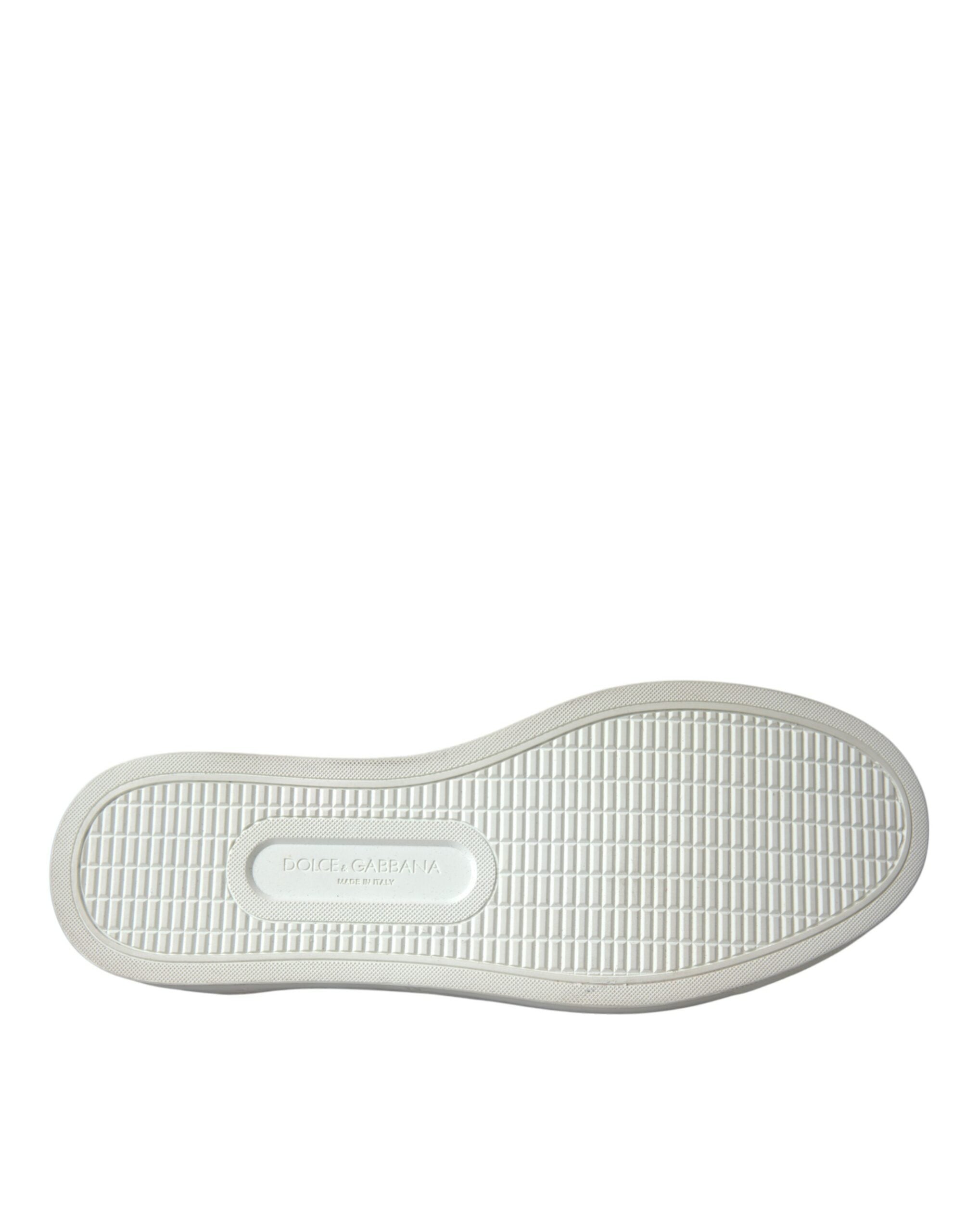 Zapatillas deportivas Dolce & Gabbana de piel de becerro azul con estampado de leopardo-6
