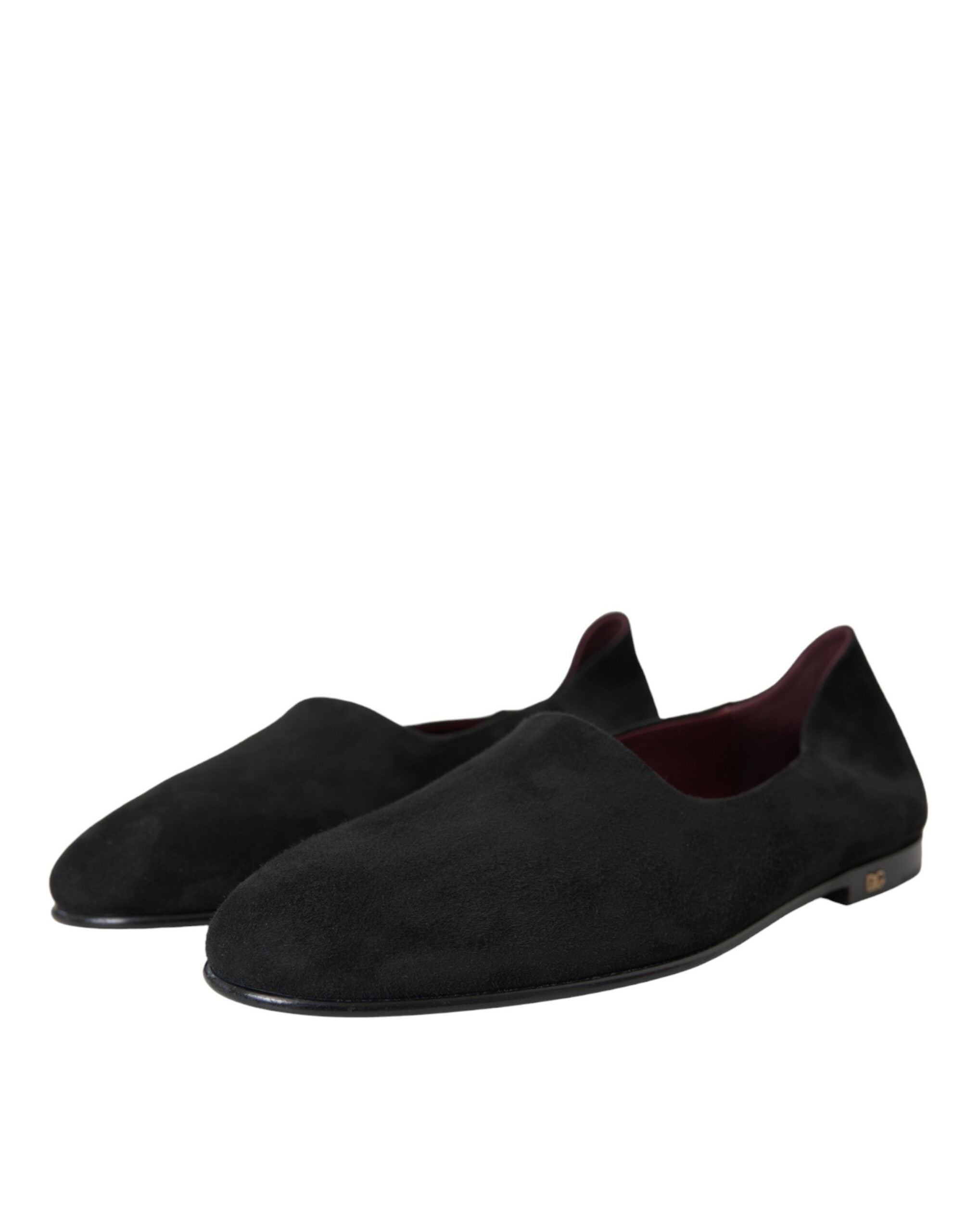 Dolce & Gabbana Black Suede Loafers Formal Dress Slip-On Shoes-3