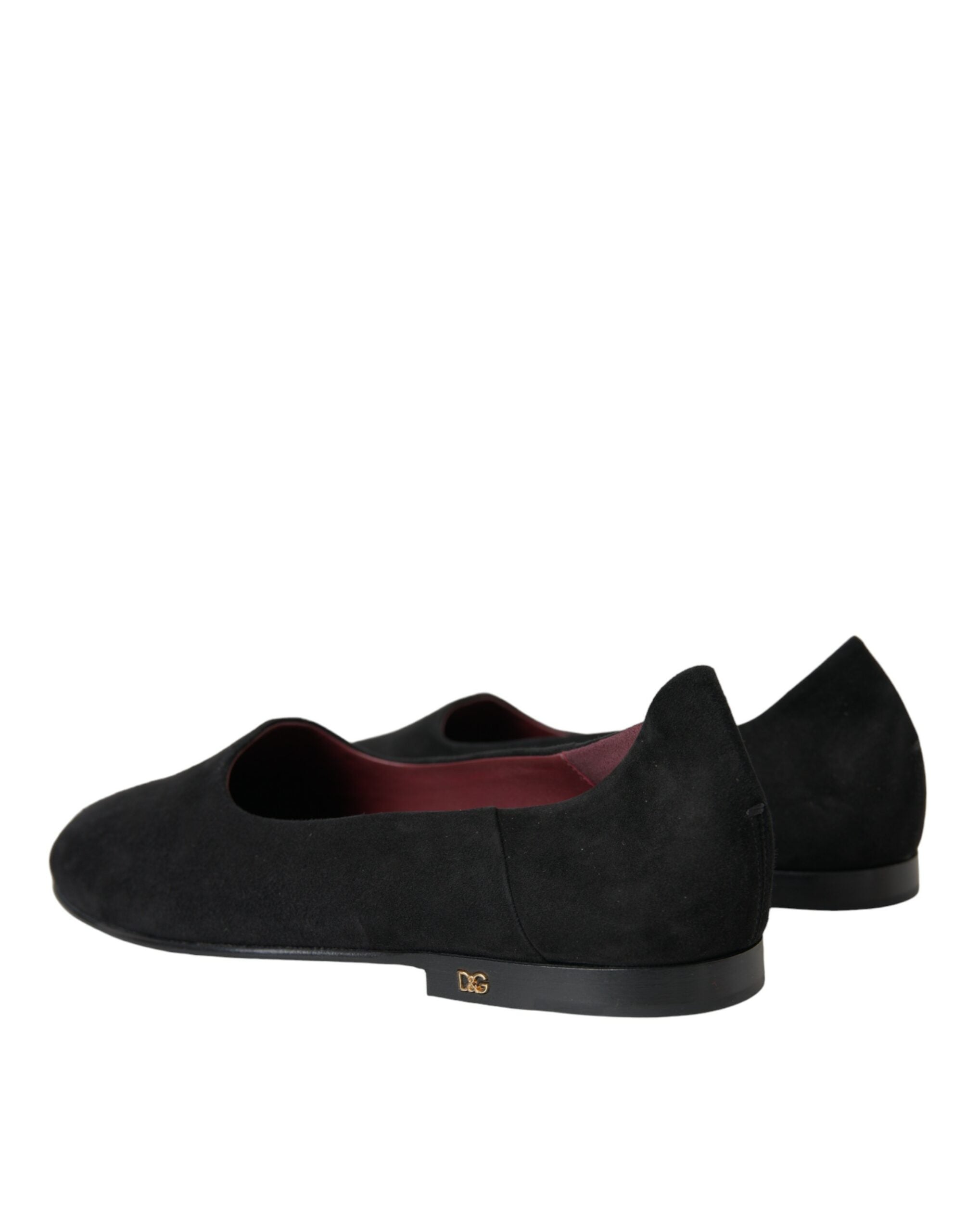 Dolce & Gabbana Black Suede Loafers Formal Dress Slip-On Shoes-4