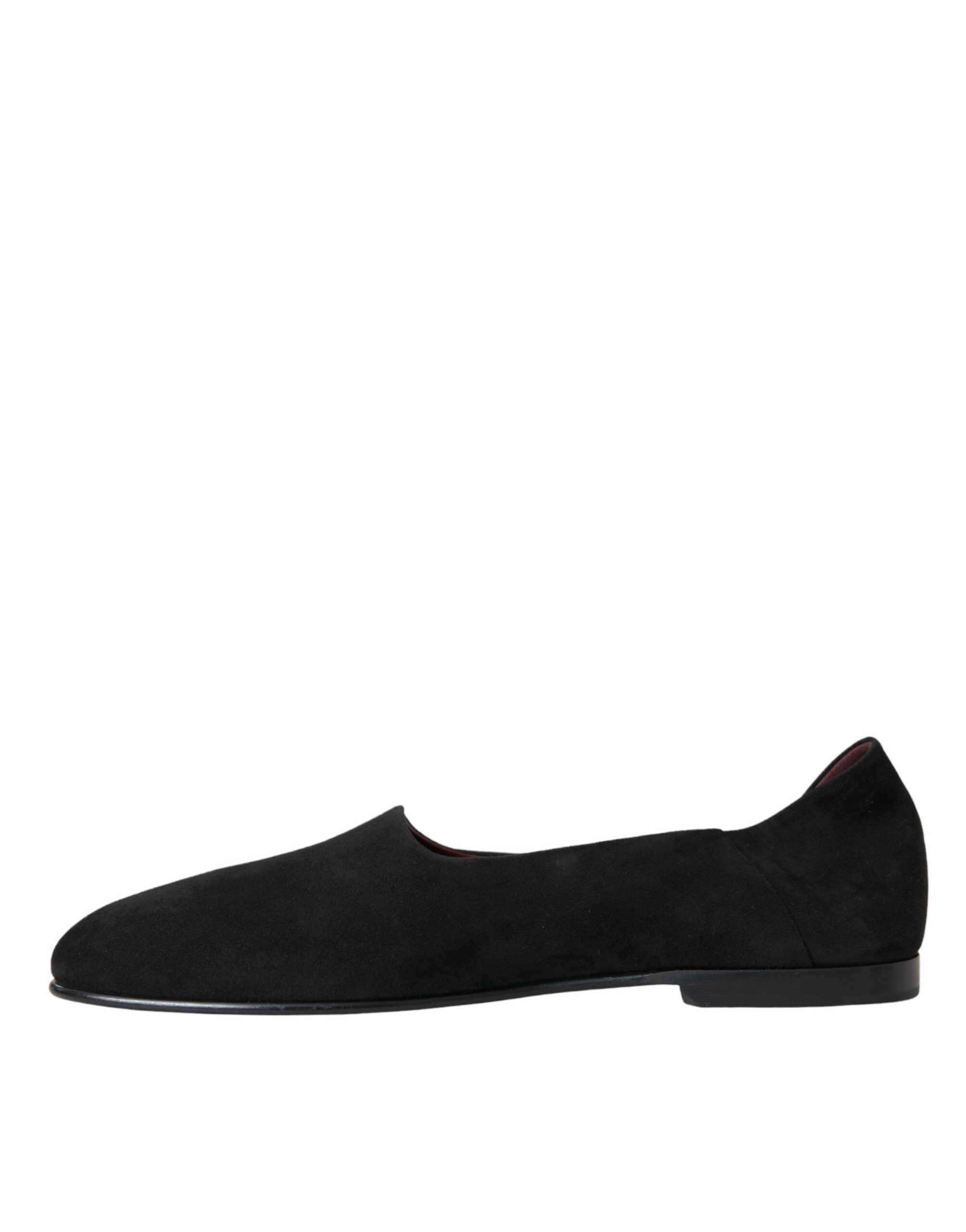 Dolce & Gabbana Black Suede Loafers Formal Dress Slip-On Shoes-5