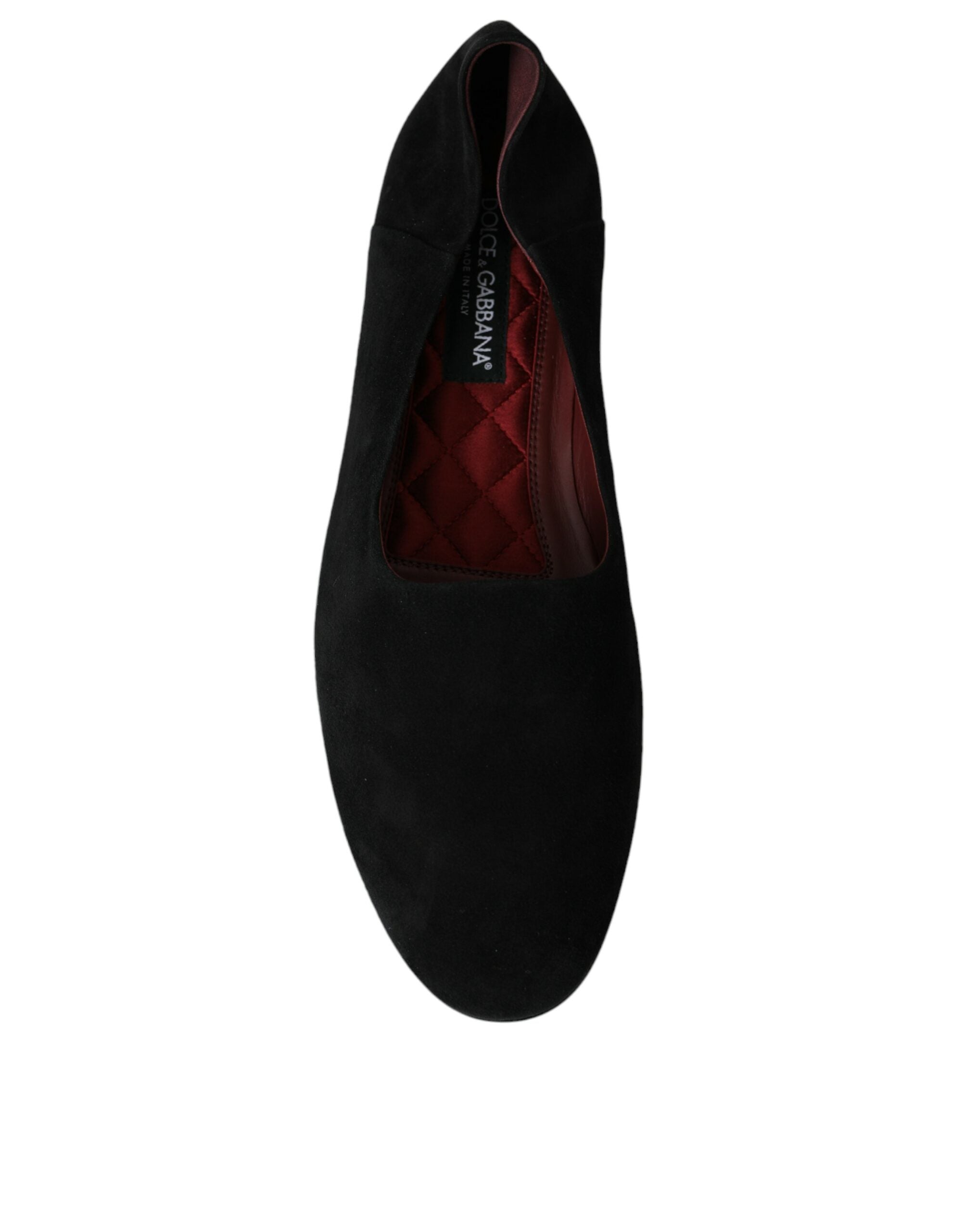 Dolce & Gabbana Black Suede Loafers Formal Dress Slip-On Shoes-8