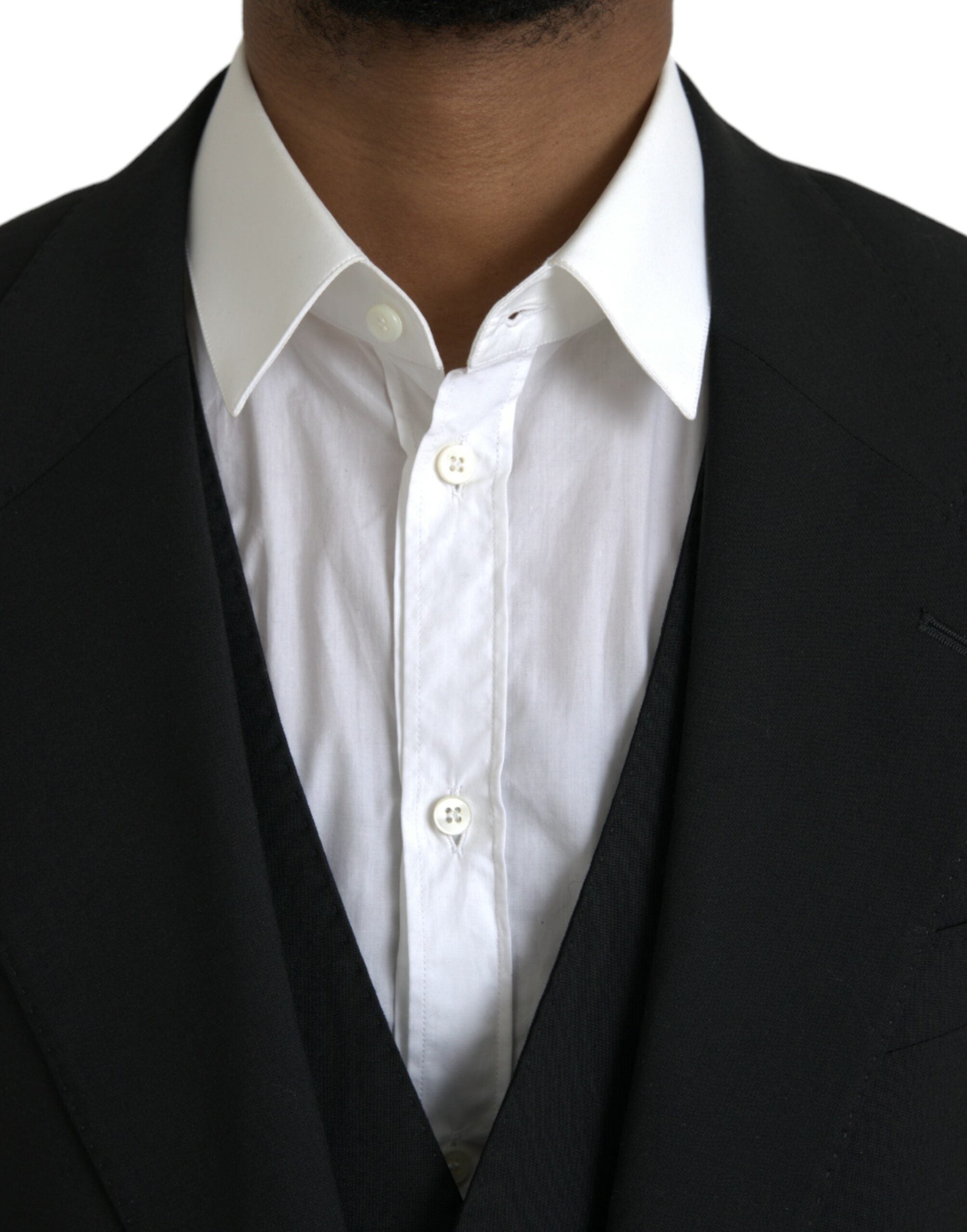 Dolce & Gabbana Black Polyester STAFF Formal 3 Piece Suit-4