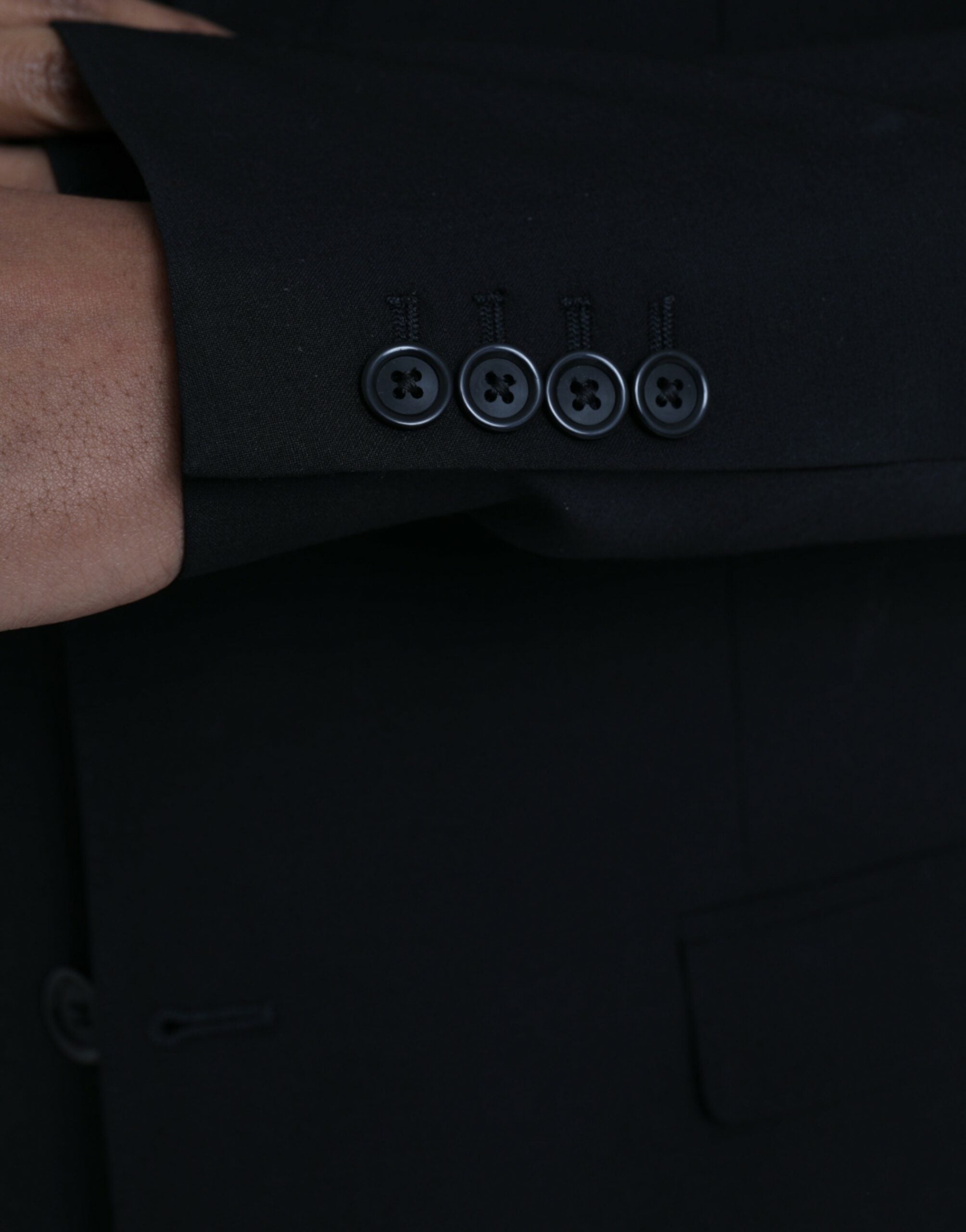 Dolce & Gabbana Black Polyester STAFF Formal 3 Piece Suit-5