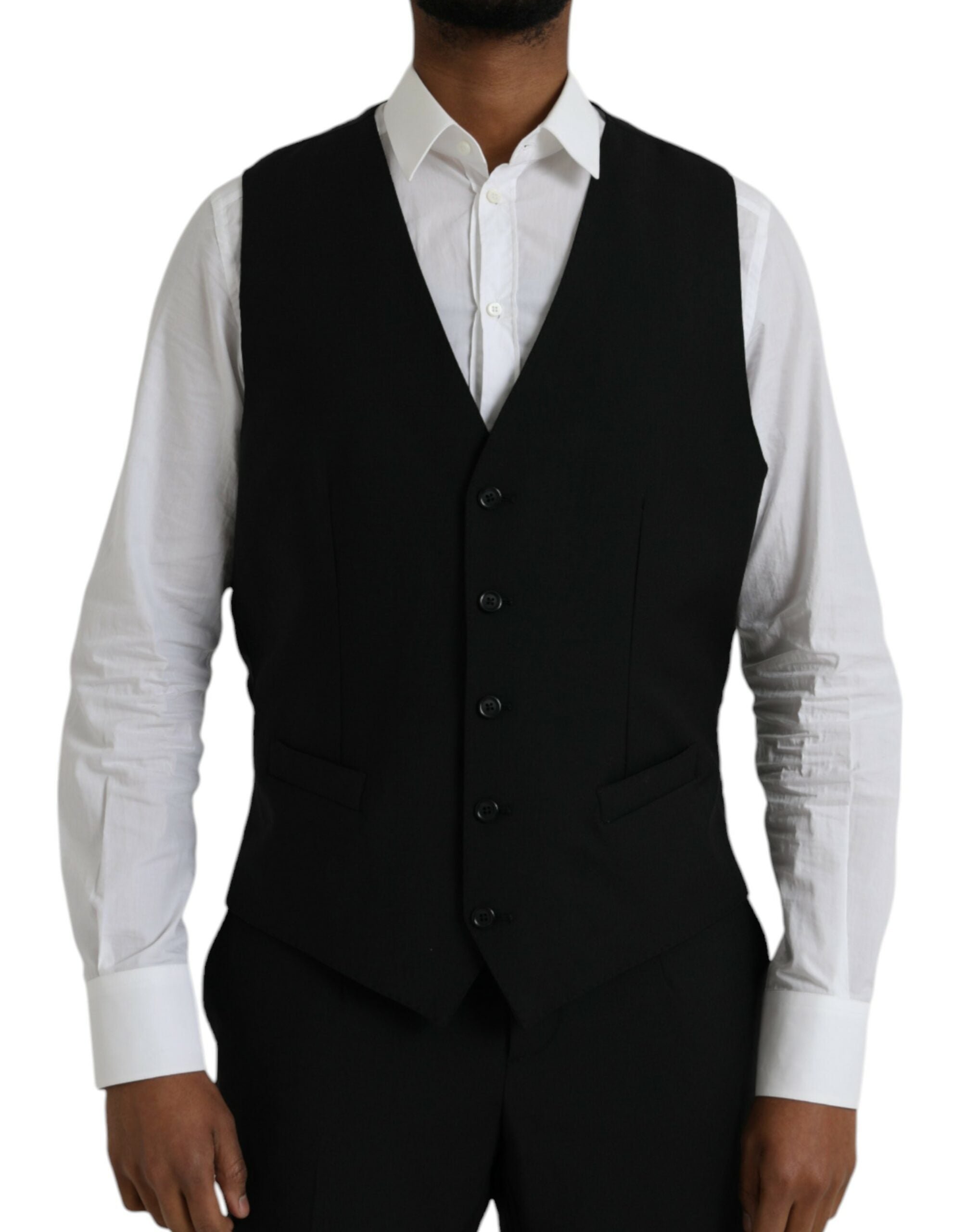 Dolce & Gabbana Black Polyester STAFF Formal 3 Piece Suit-6