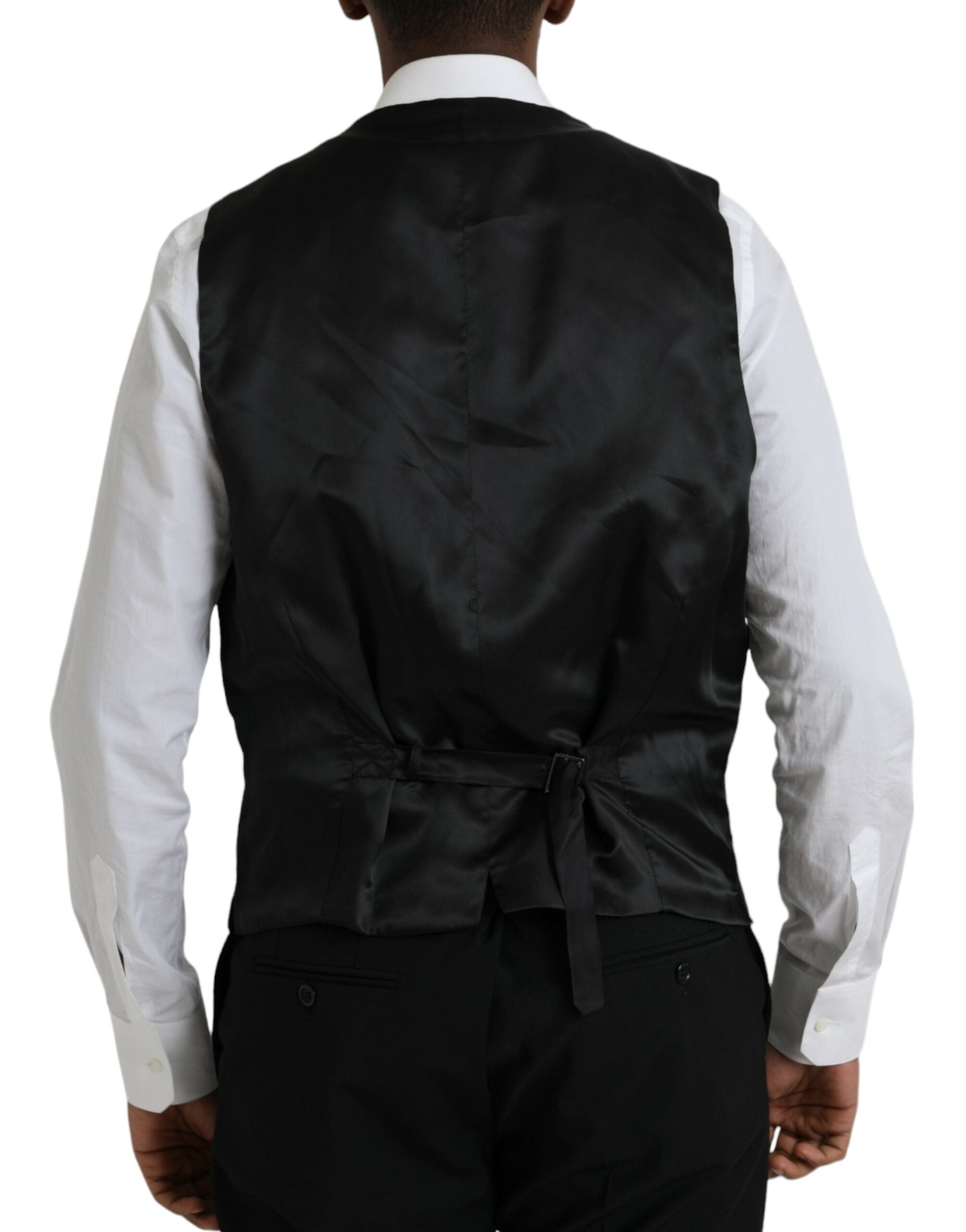 Dolce & Gabbana Black Polyester STAFF Formal 3 Piece Suit-7