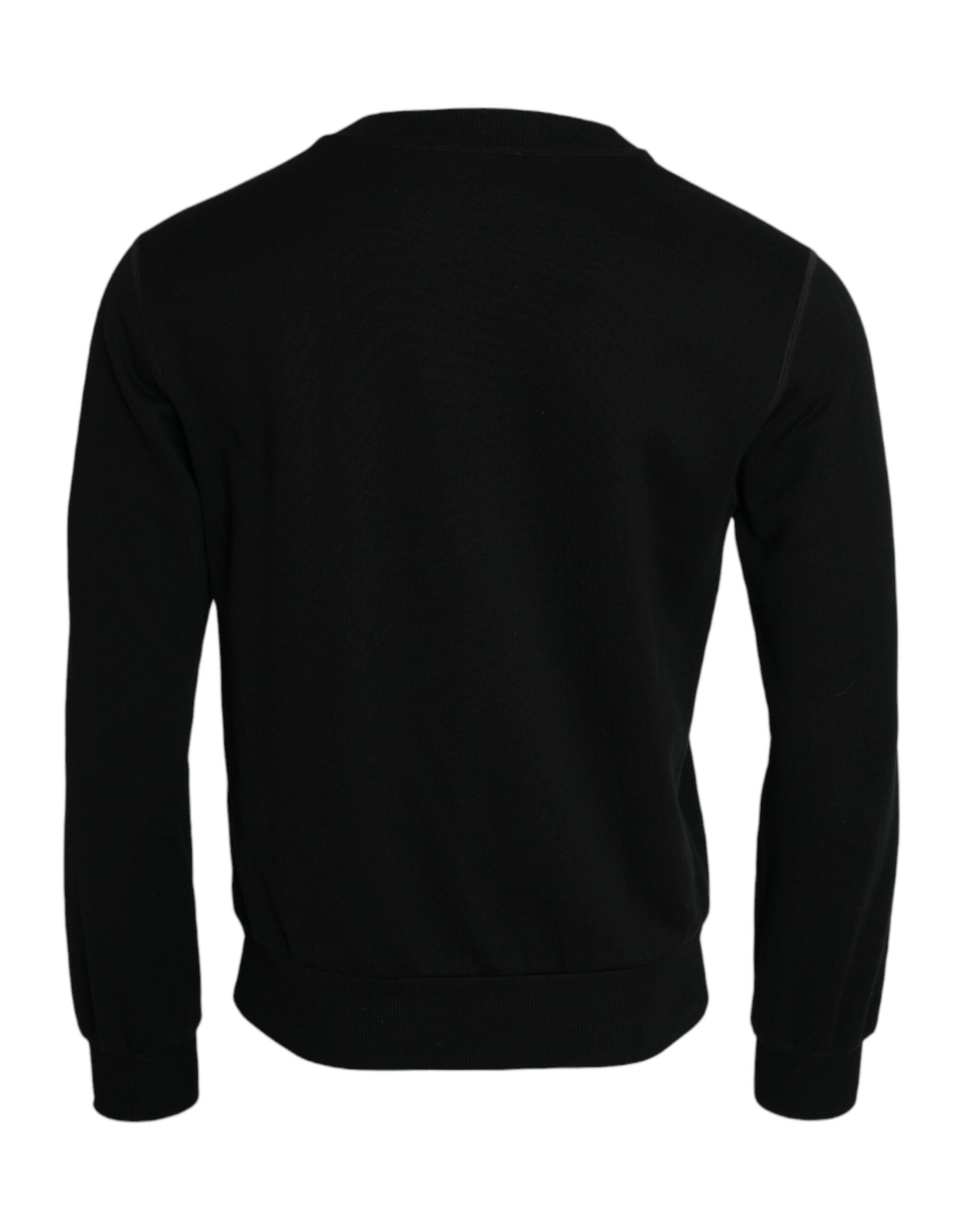 Dolce & Gabbana Black Cotton Long Sleeve Sweatshirt Sweater-2