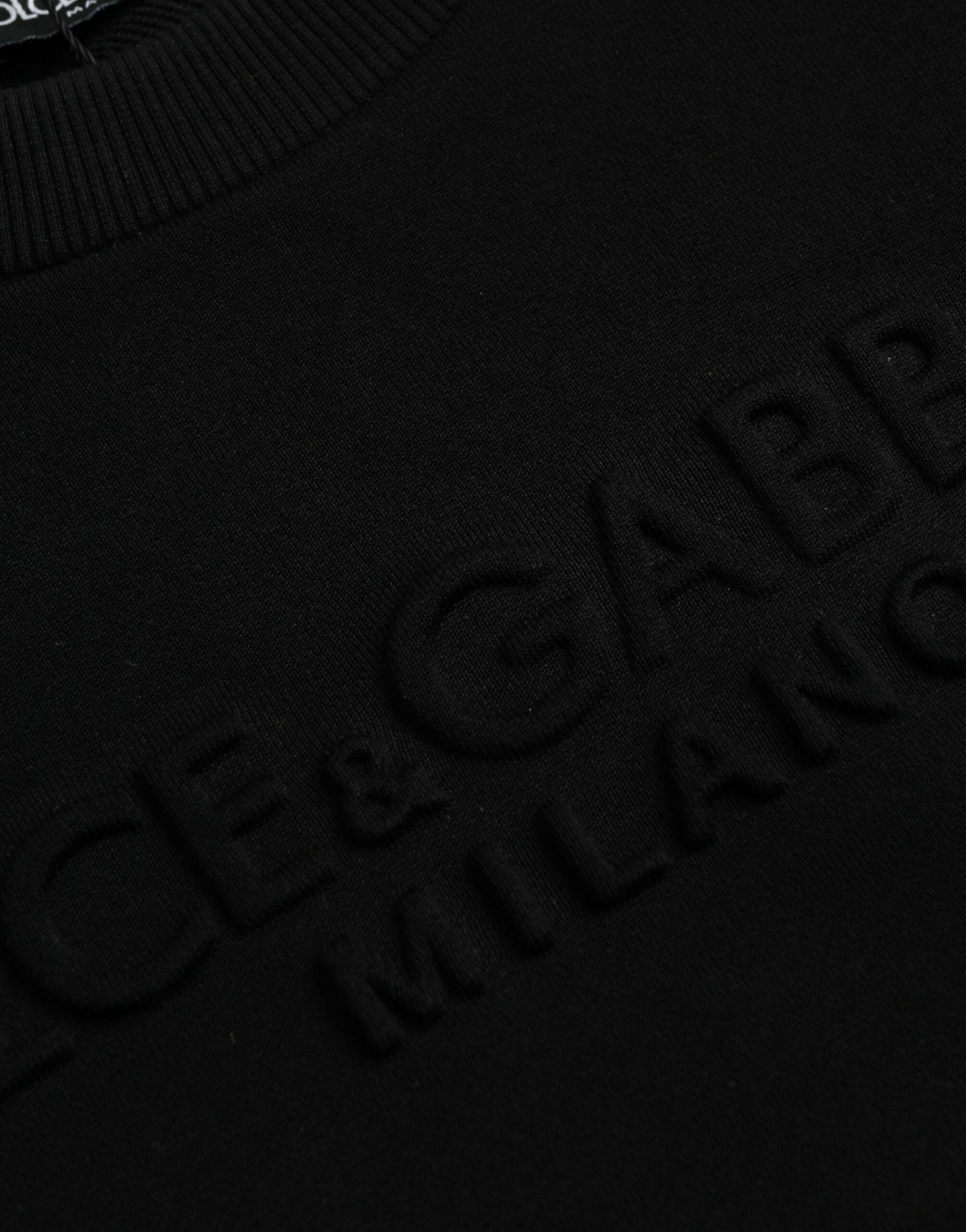 Dolce & Gabbana Black Cotton Long Sleeve Sweatshirt Sweater-4