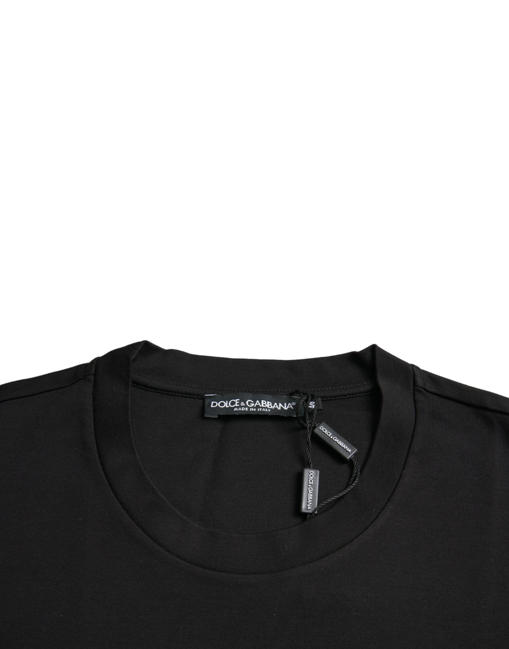 Dolce & Gabbana Schwarzes With Love Always Rundhalsausschnitt-T-Shirt-3