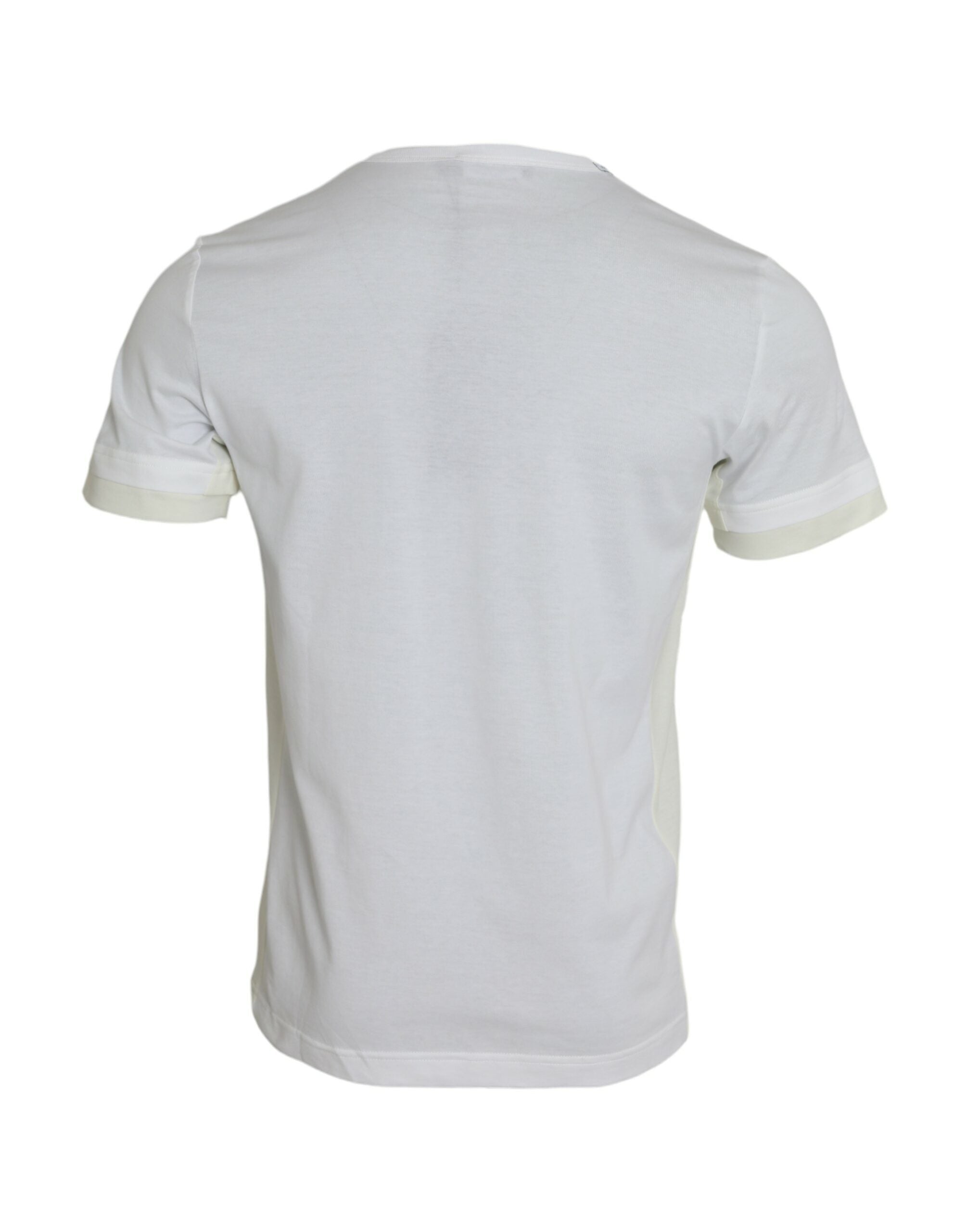 Dolce & Gabbana White Cotton Pocket Short Sleeve T-Shirt-2